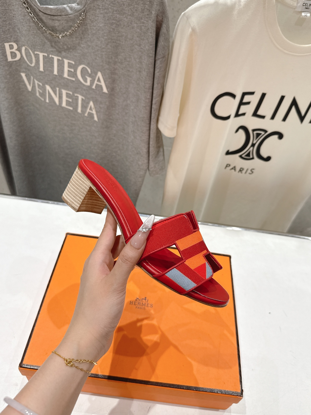 高版本出厂 高跟 HERMES*✈️爱马仕H家F062 2026ss最新夏季升级版经典平底H拖鞋🇮🇹度假