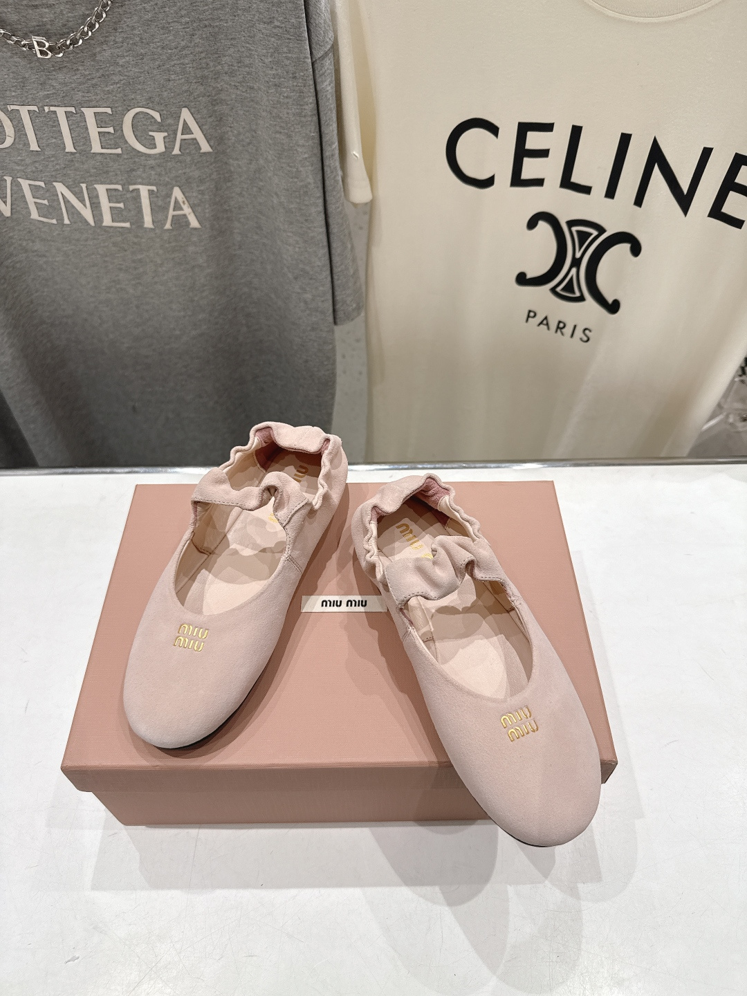 高版本出厂 MiuMiu/缪缪26ss早春走秀新款一脚蹬懒人鞋玛丽珍芭蕾舞鞋·平底单鞋官方春夏走秀新款，