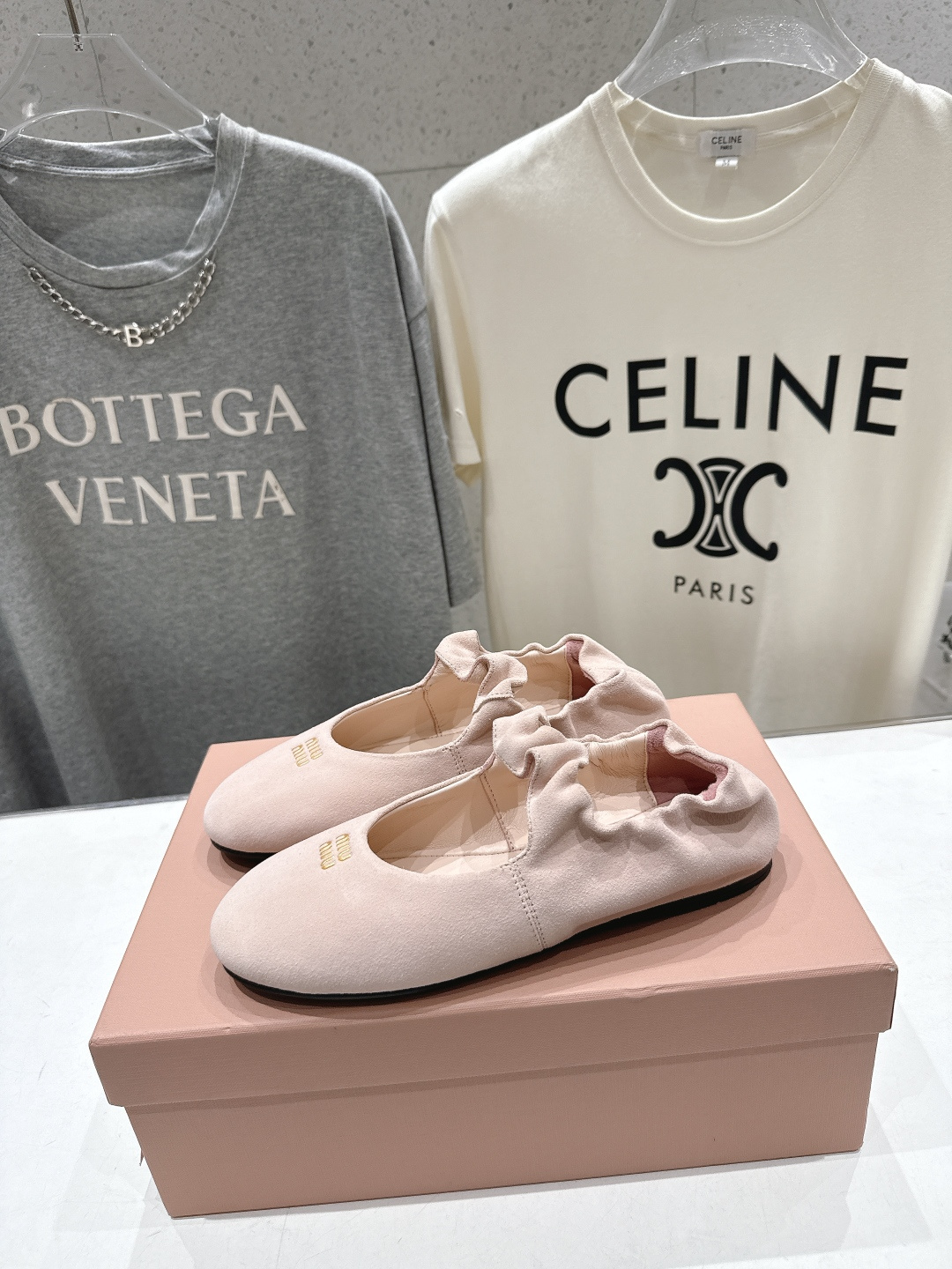 高版本出厂 MiuMiu/缪缪26ss早春走秀新款一脚蹬懒人鞋玛丽珍芭蕾舞鞋·平底单鞋官方春夏走秀新款，