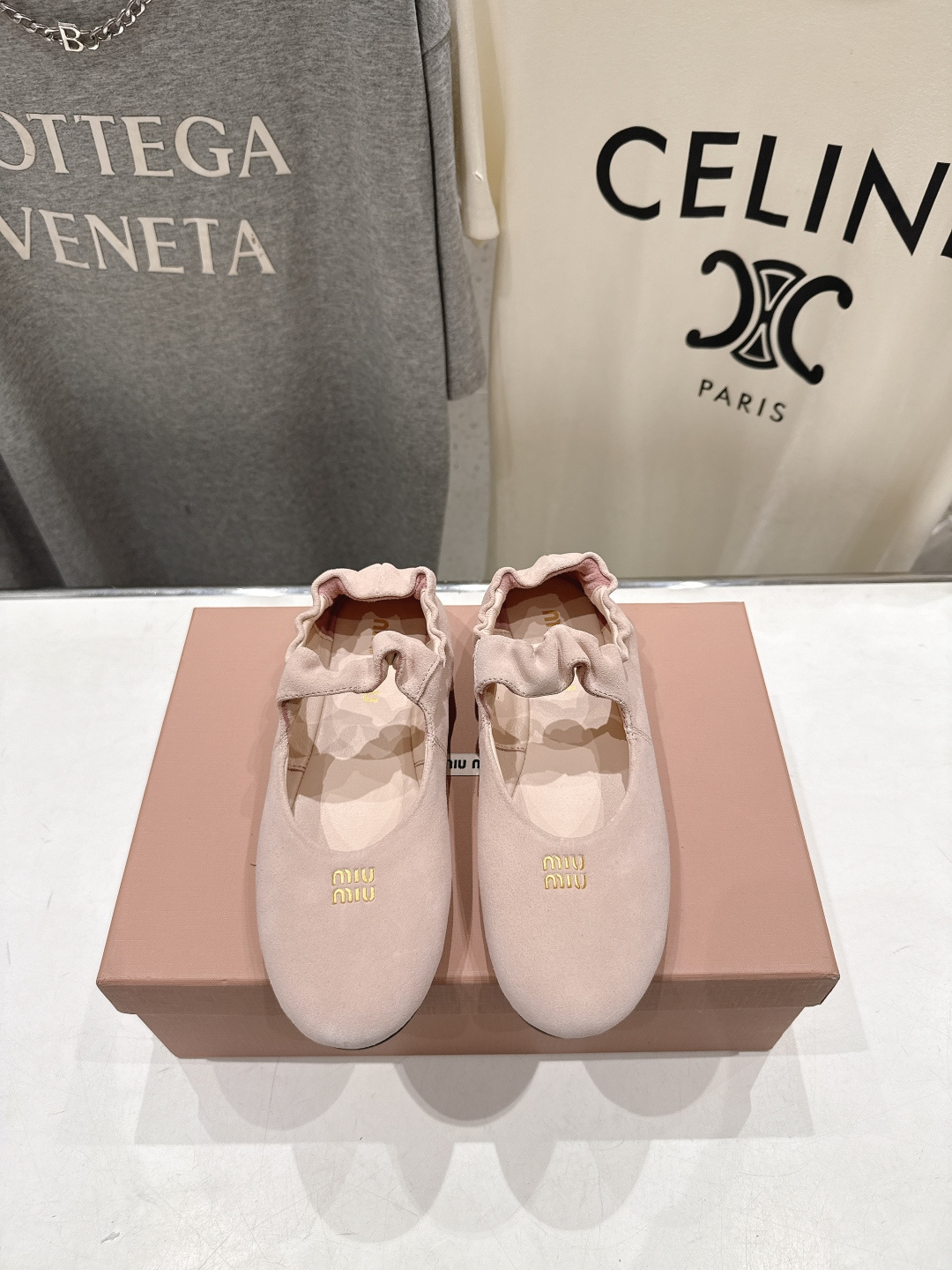 高版本出厂 MiuMiu/缪缪26ss早春走秀新款一脚蹬懒人鞋玛丽珍芭蕾舞鞋·平底单鞋官方春夏走秀新款，