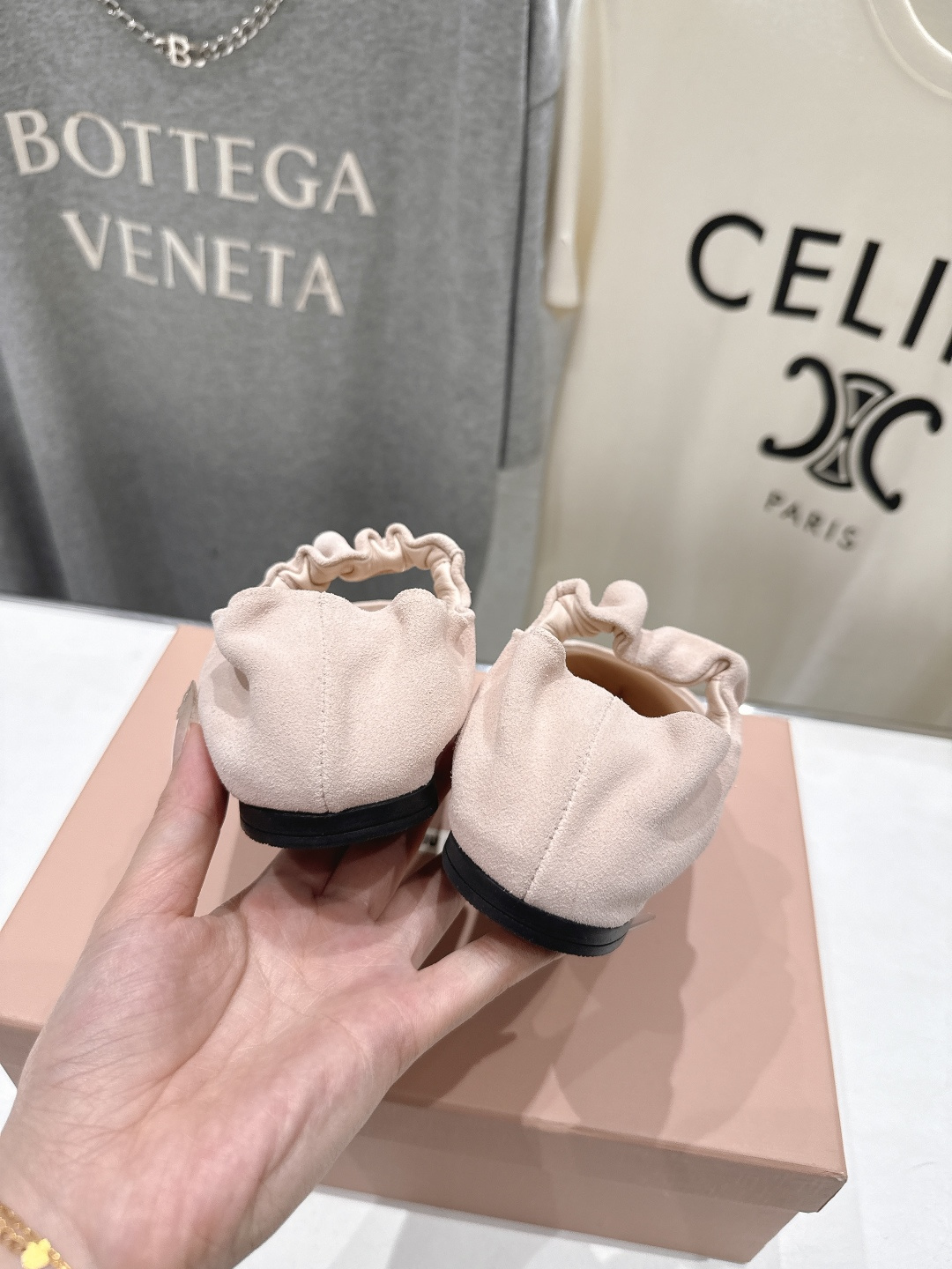 高版本出厂 MiuMiu/缪缪26ss早春走秀新款一脚蹬懒人鞋玛丽珍芭蕾舞鞋·平底单鞋官方春夏走秀新款，