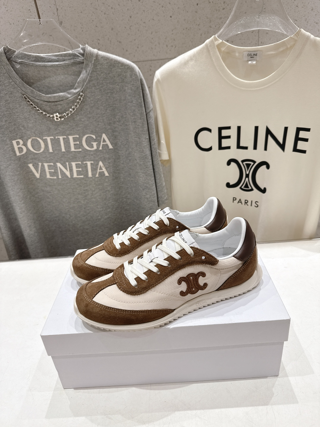 高版本出厂 CELINE*思琳赛琳F0376 2026ss新款徽标系带阿甘鞋休闲运动鞋小白鞋简单舒服，干