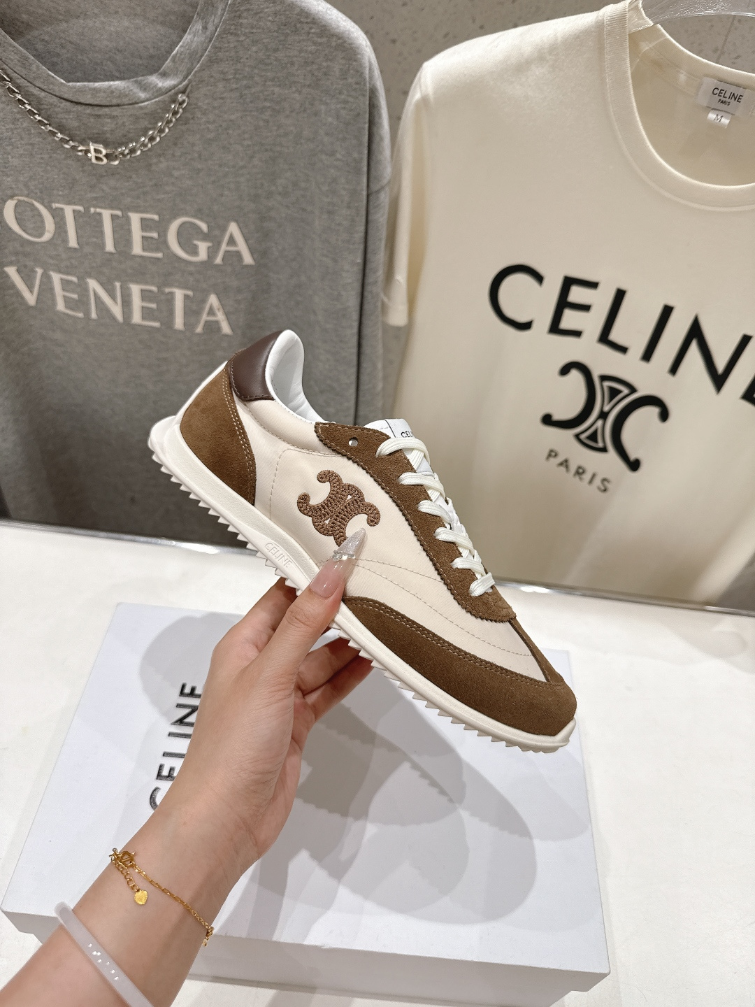 高版本出厂 CELINE*思琳赛琳F0376 2026ss新款徽标系带阿甘鞋休闲运动鞋小白鞋简单舒服，干