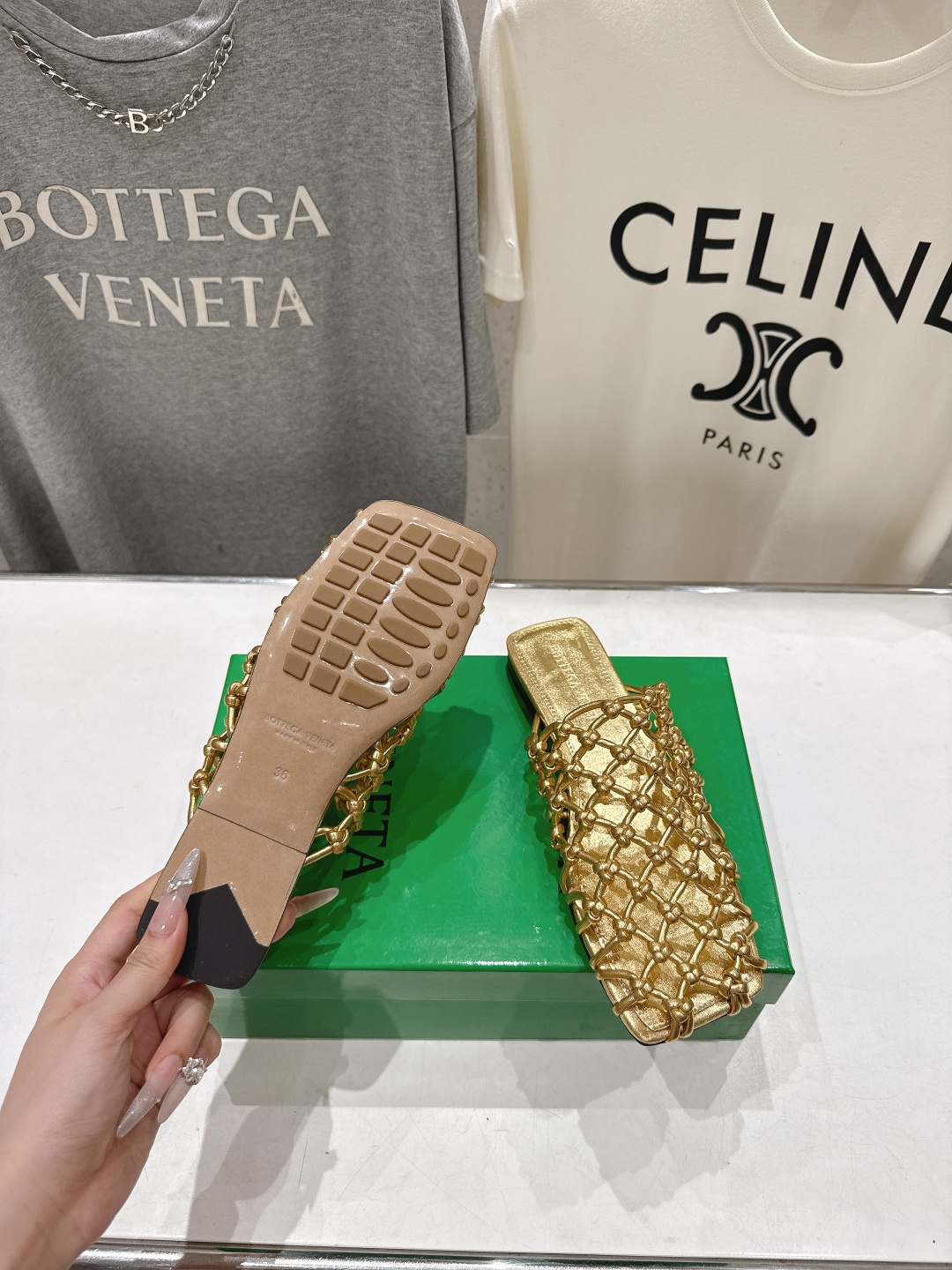 高版本出厂 Bottega Veneta/BV F065 2026ss夏季新款Riva Mule 女士平