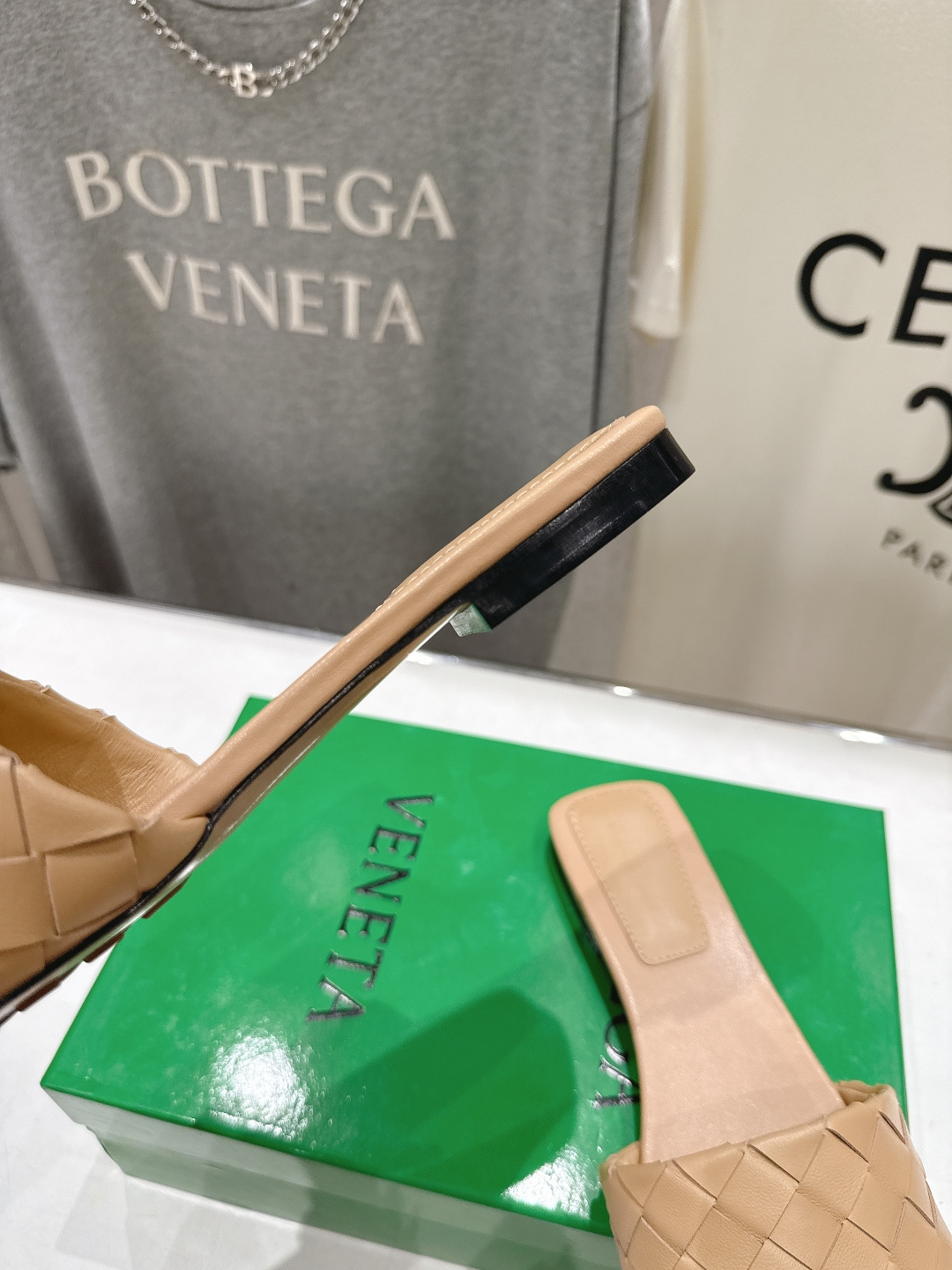 高版本出厂 Bottega Veneta/BV F065 2026ss夏季新款Parco Mule女士平