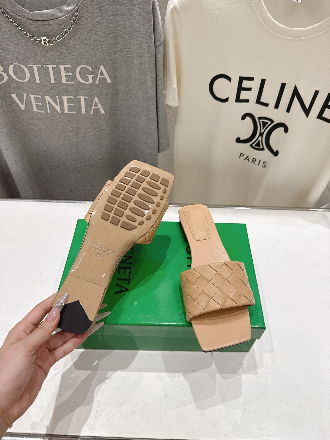 高版本出厂 Bottega Veneta/BV F065 2026ss夏季新款Parco Mule女士平