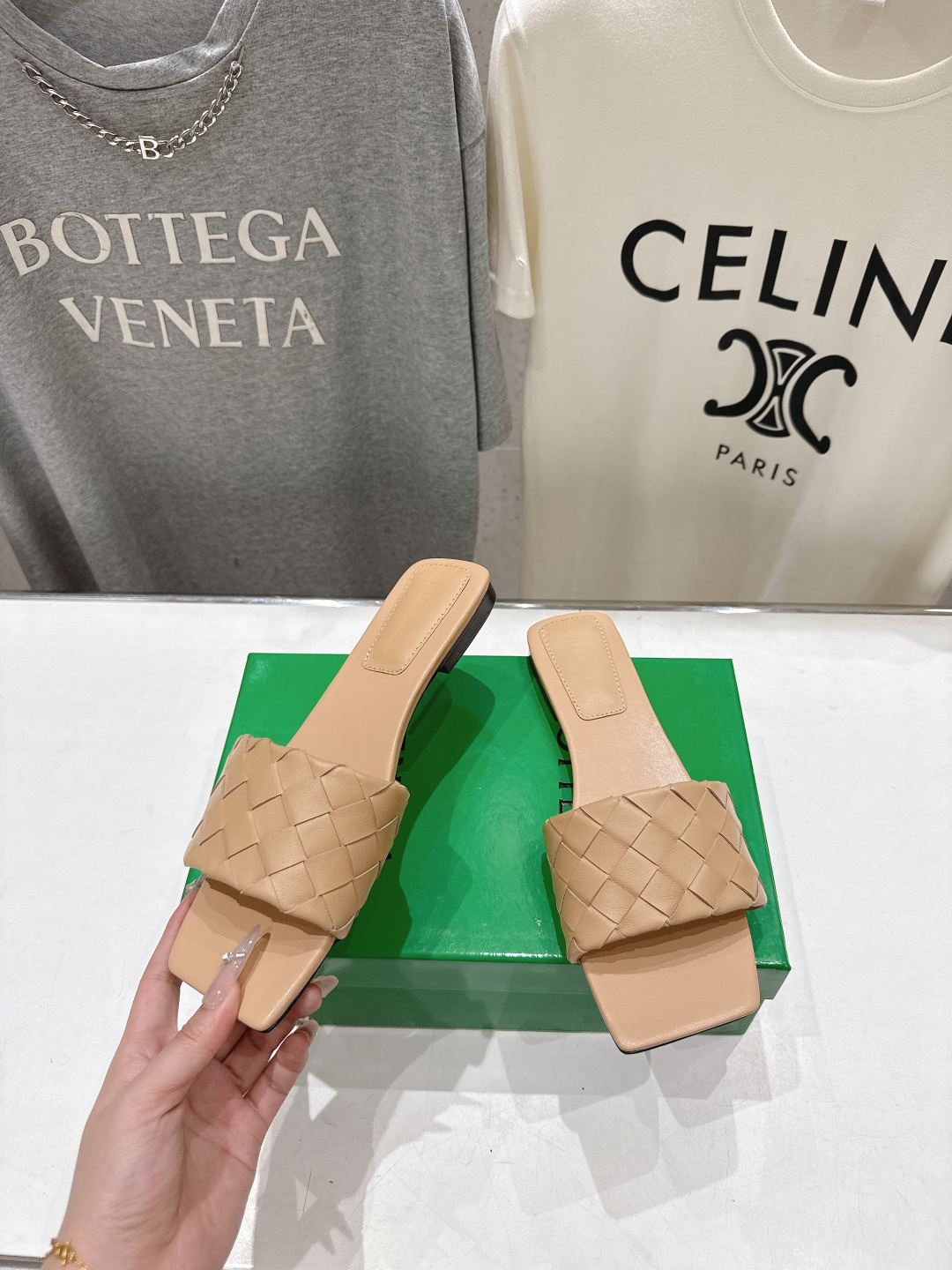 高版本出厂 Bottega Veneta/BV F065 2026ss夏季新款Parco Mule女士平