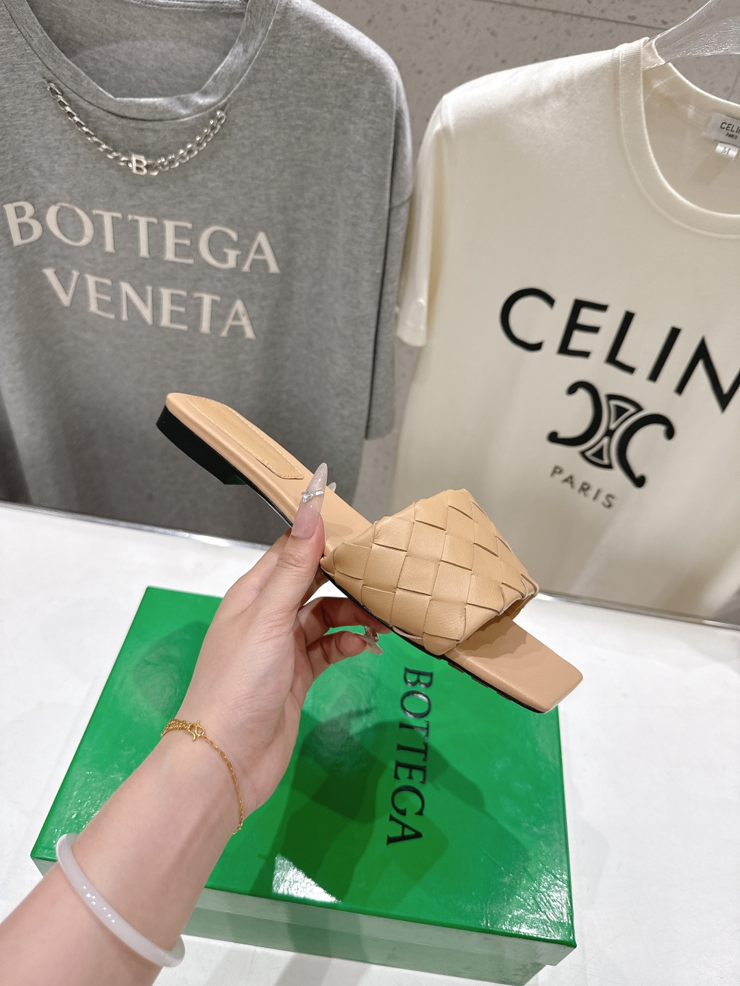 高版本出厂 Bottega Veneta/BV F065 2026ss夏季新款Parco Mule女士平