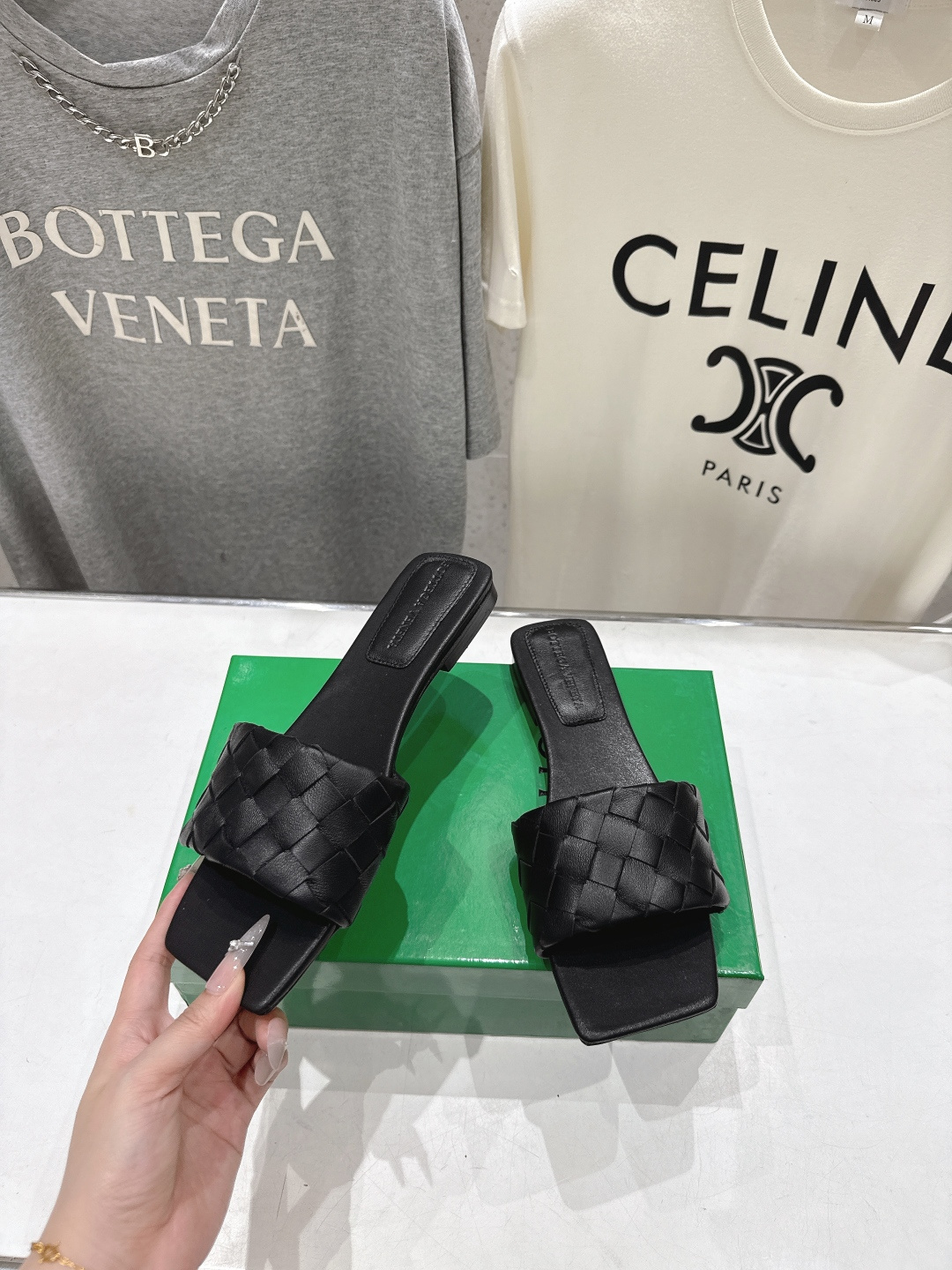 高版本出厂 Bottega Veneta/BV F065 2026ss夏季新款Parco Mule女士平