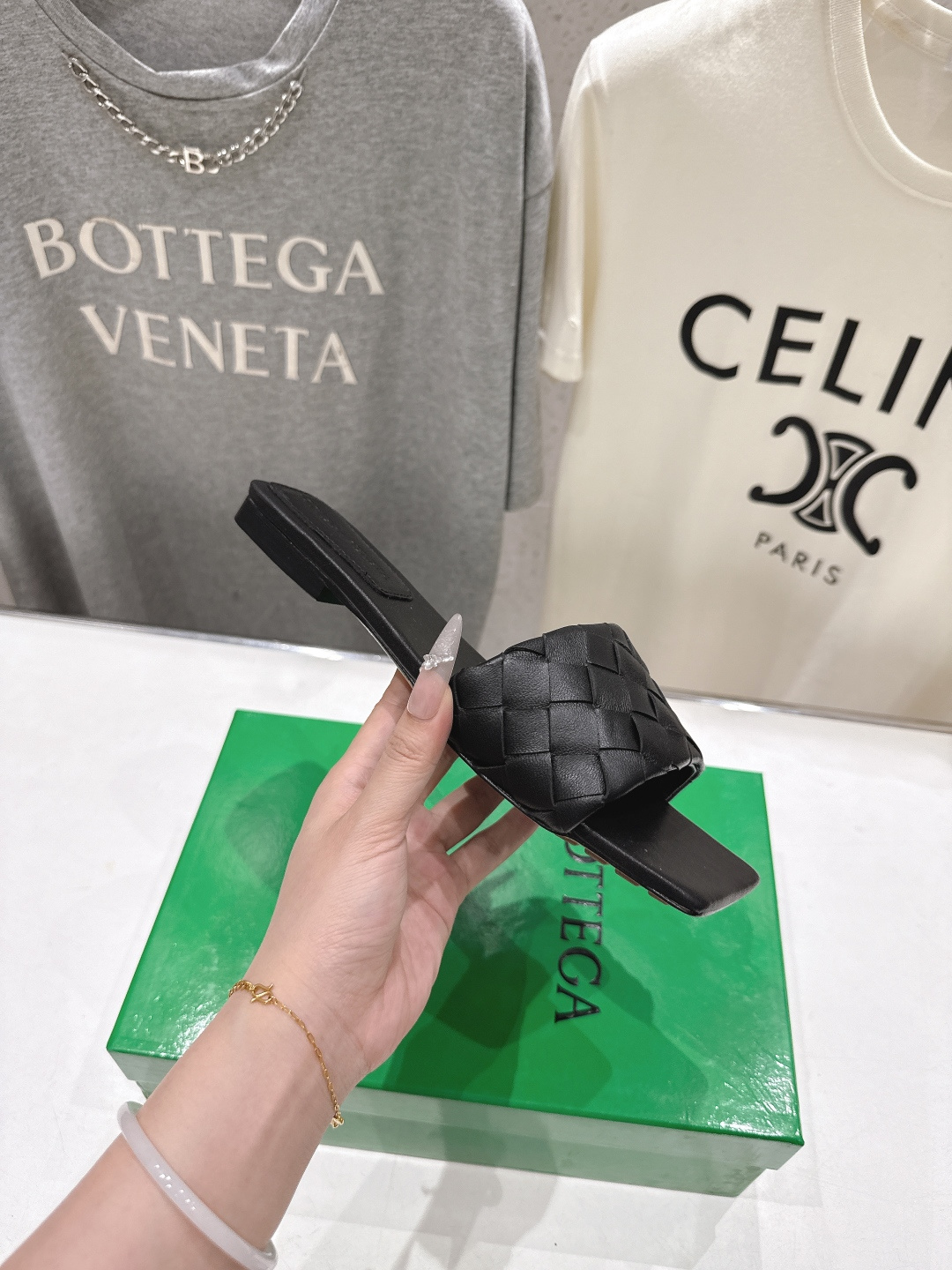 高版本出厂 Bottega Veneta/BV F065 2026ss夏季新款Parco Mule女士平