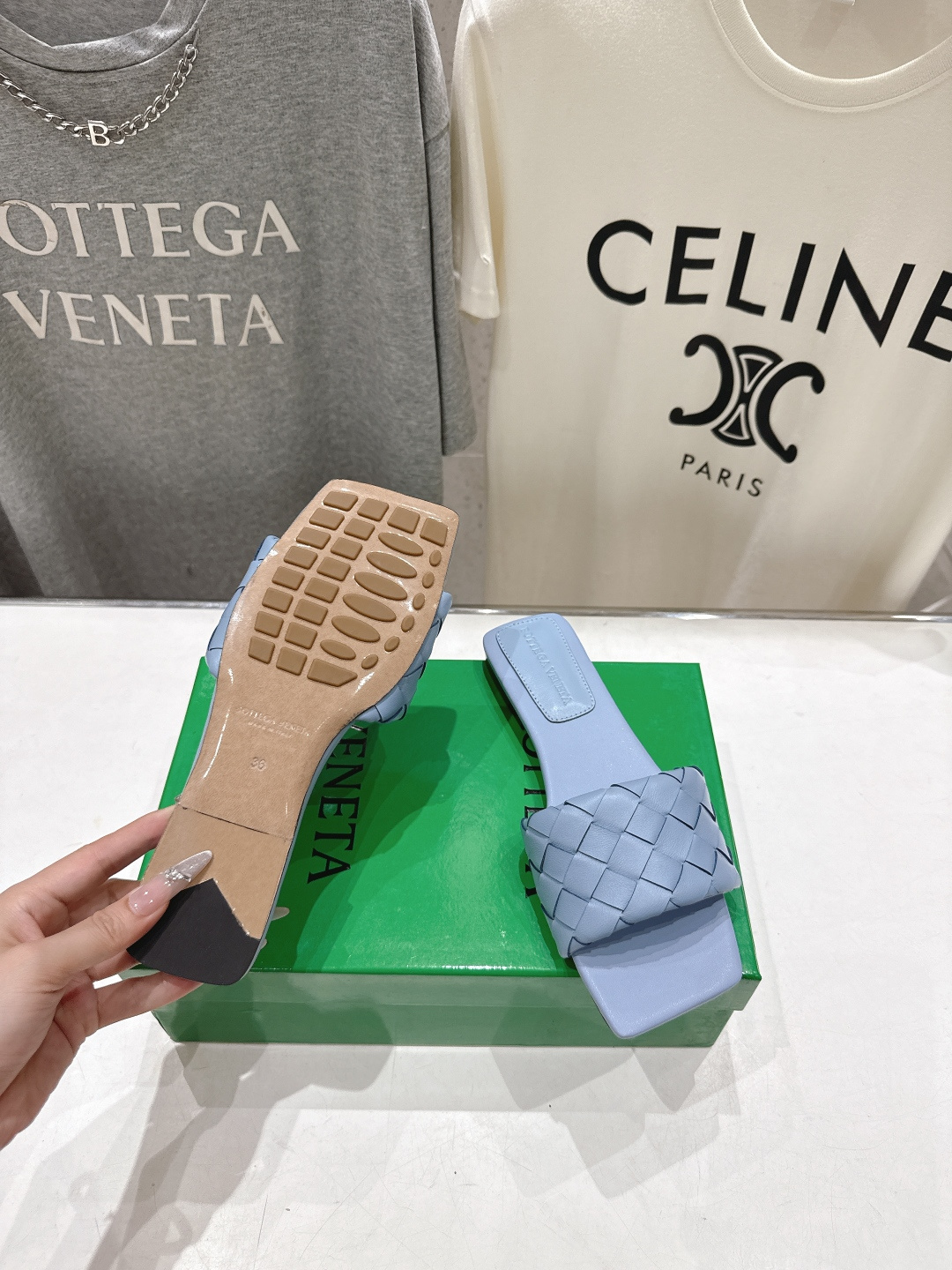 高版本出厂 Bottega Veneta/BV F065 2026ss夏季新款Parco Mule女士平