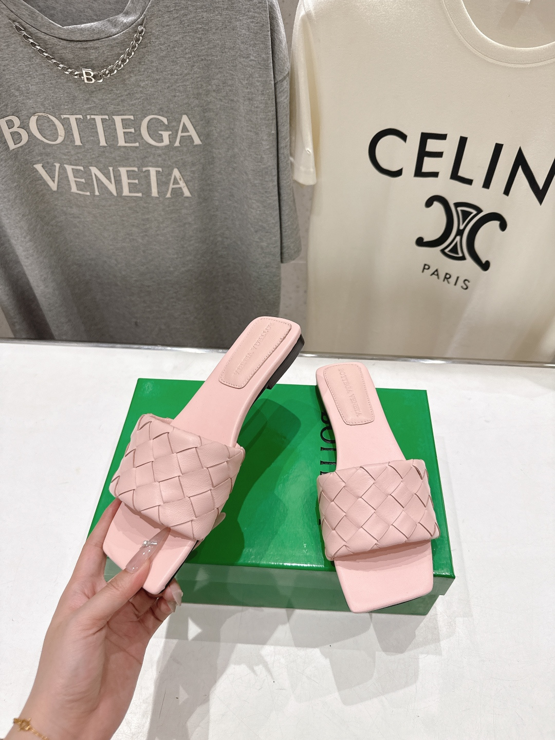 高版本出厂 Bottega Veneta/BV F065 2026ss夏季新款Parco Mule女士平