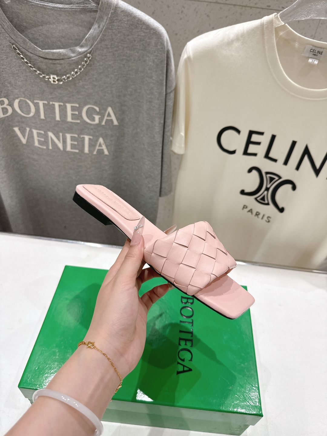 高版本出厂 Bottega Veneta/BV F065 2026ss夏季新款Parco Mule女士平