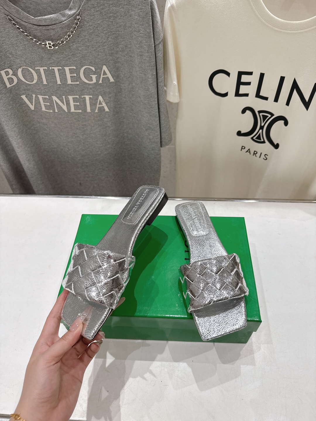 高版本出厂 Bottega Veneta/BV F065 2026ss夏季新款Parco Mule女士平