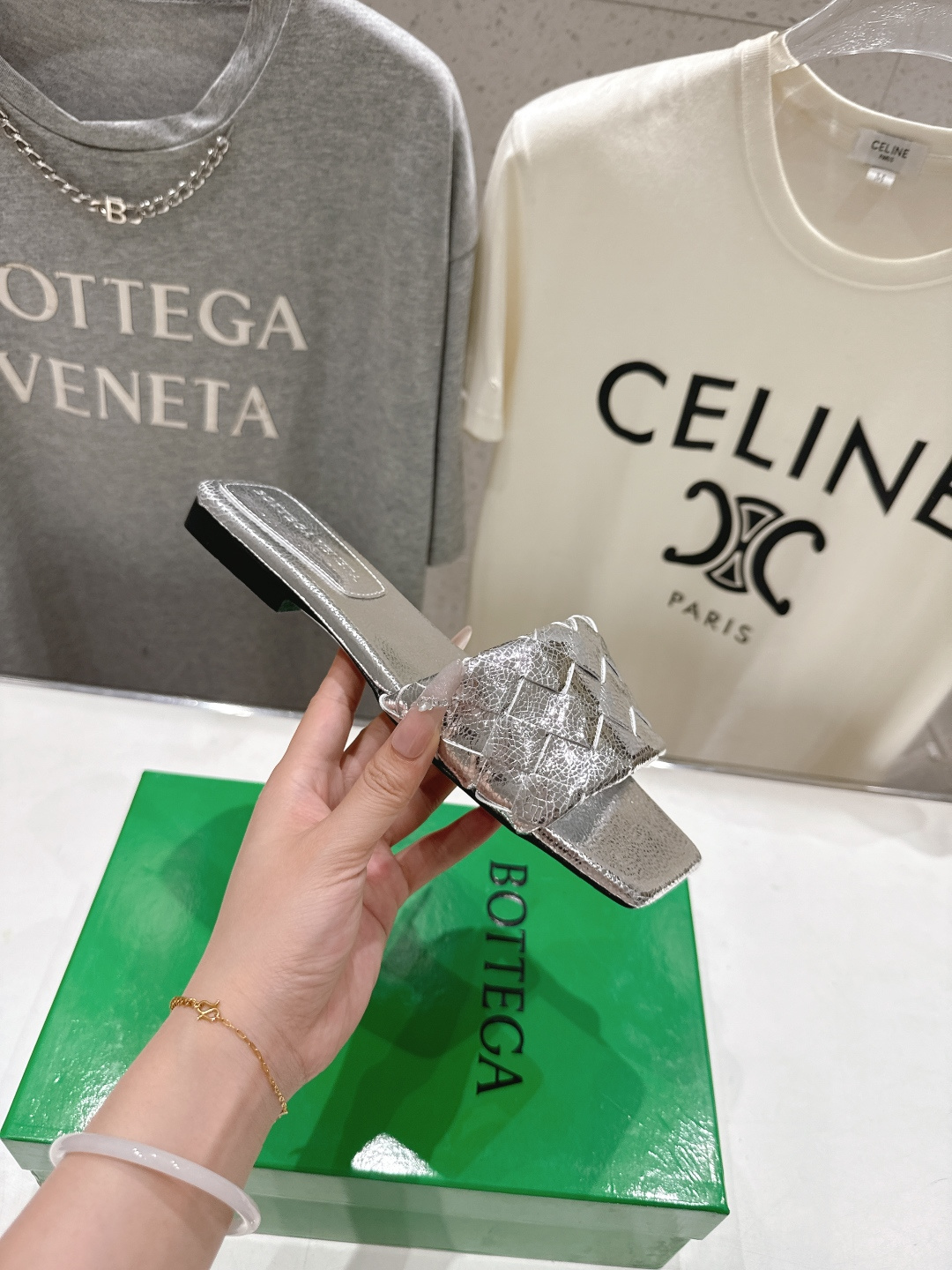 高版本出厂 Bottega Veneta/BV F065 2026ss夏季新款Parco Mule女士平