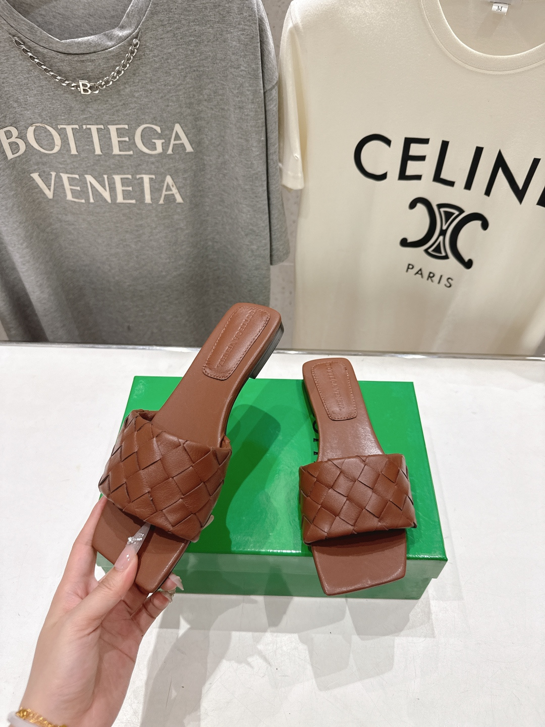 高版本出厂 Bottega Veneta/BV F065 2026ss夏季新款Parco Mule女士平