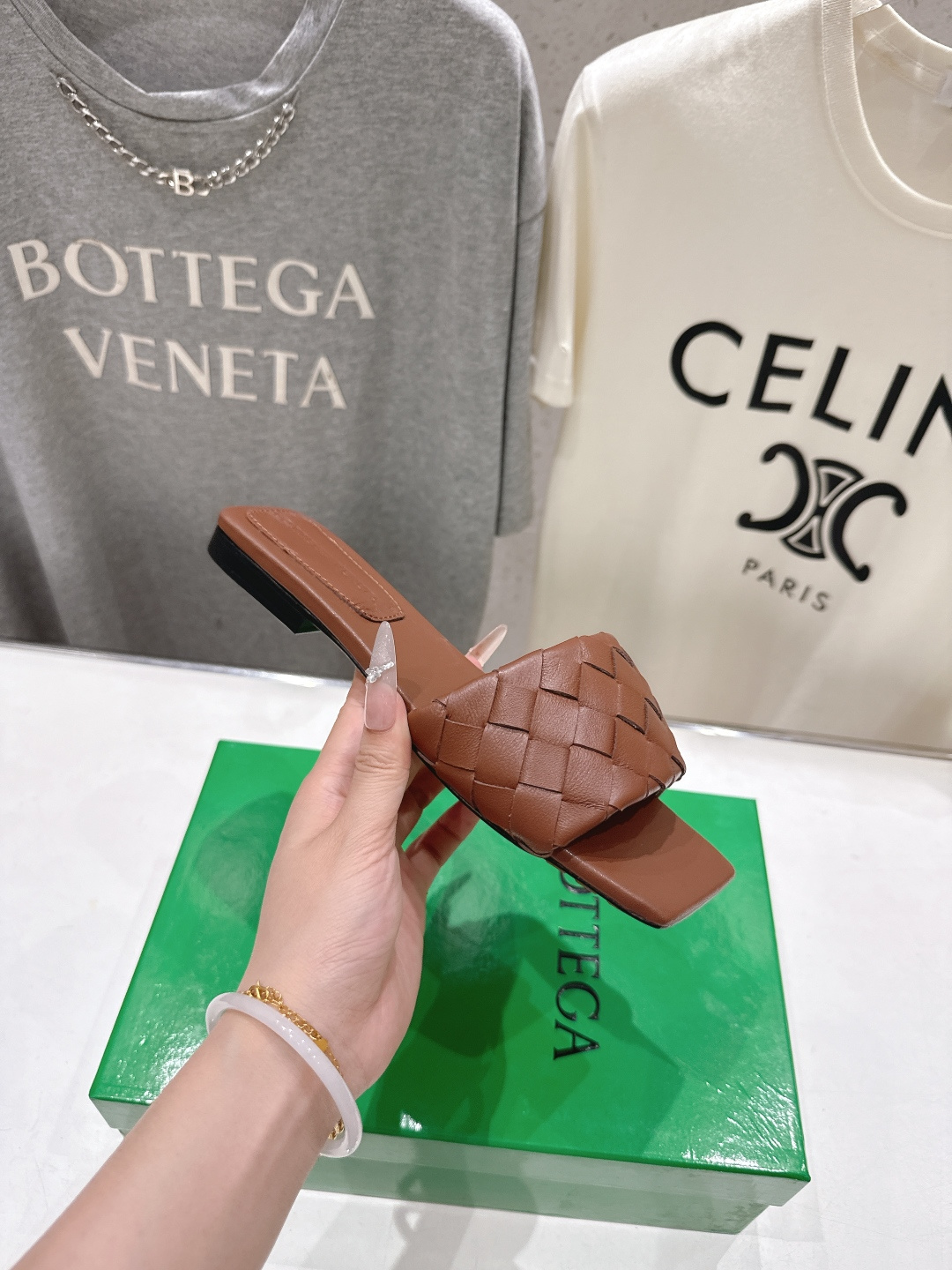 高版本出厂 Bottega Veneta/BV F065 2026ss夏季新款Parco Mule女士平