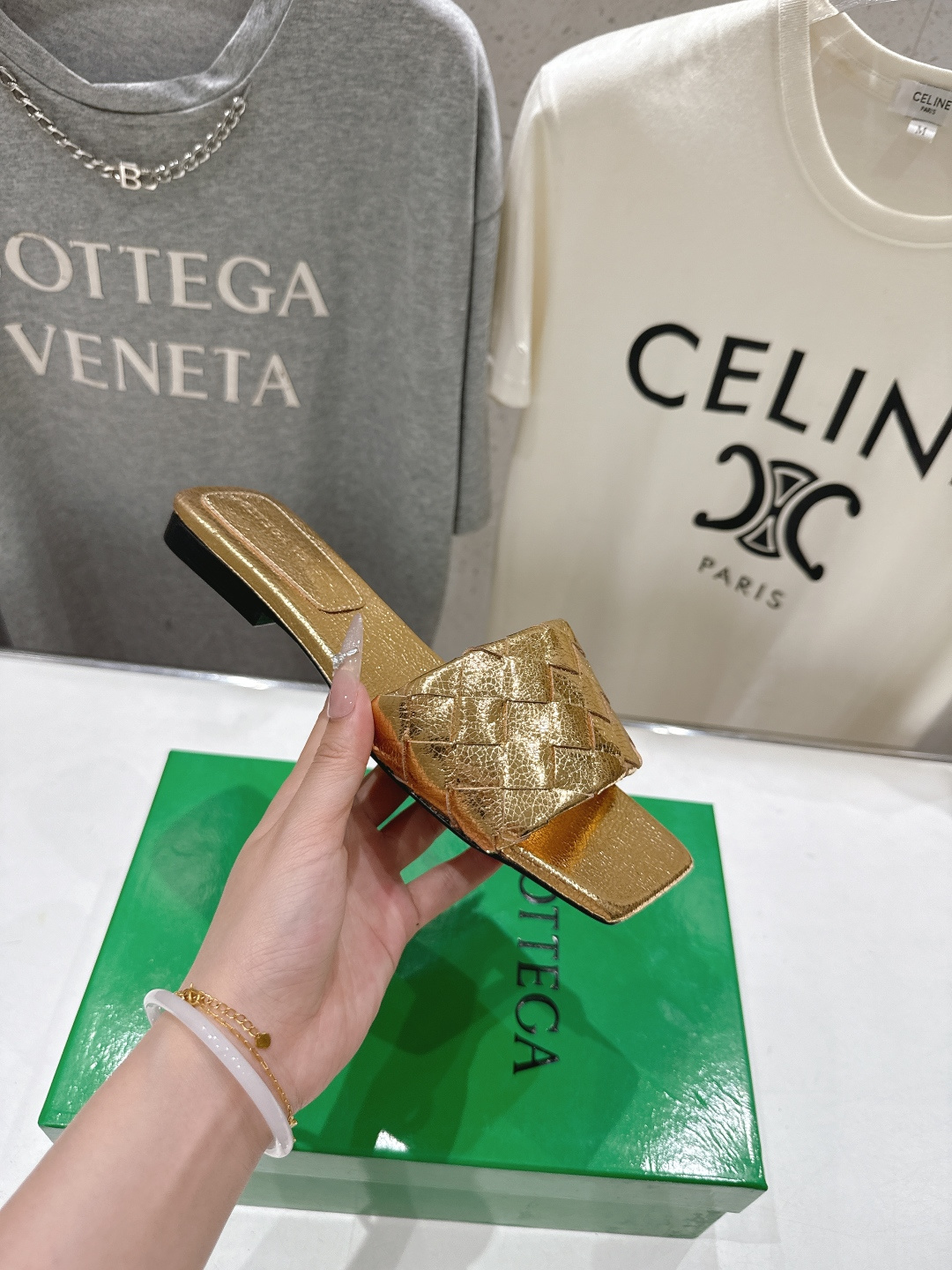 高版本出厂 Bottega Veneta/BV F065 2026ss夏季新款Parco Mule女士平