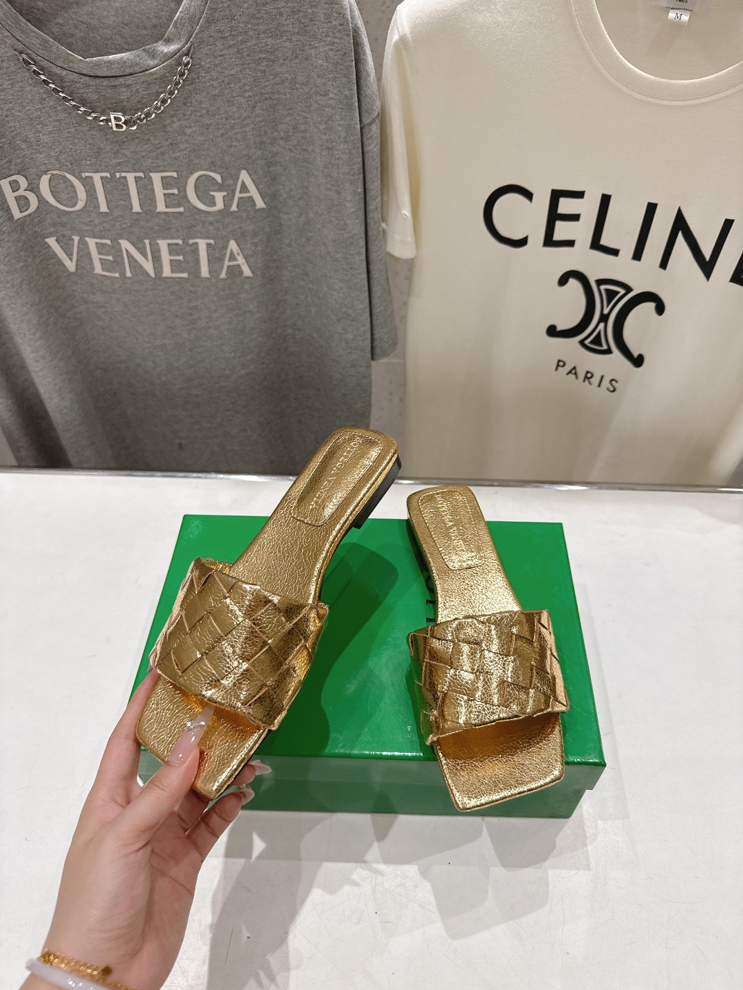 高版本出厂 Bottega Veneta/BV F065 2026ss夏季新款Parco Mule女士平