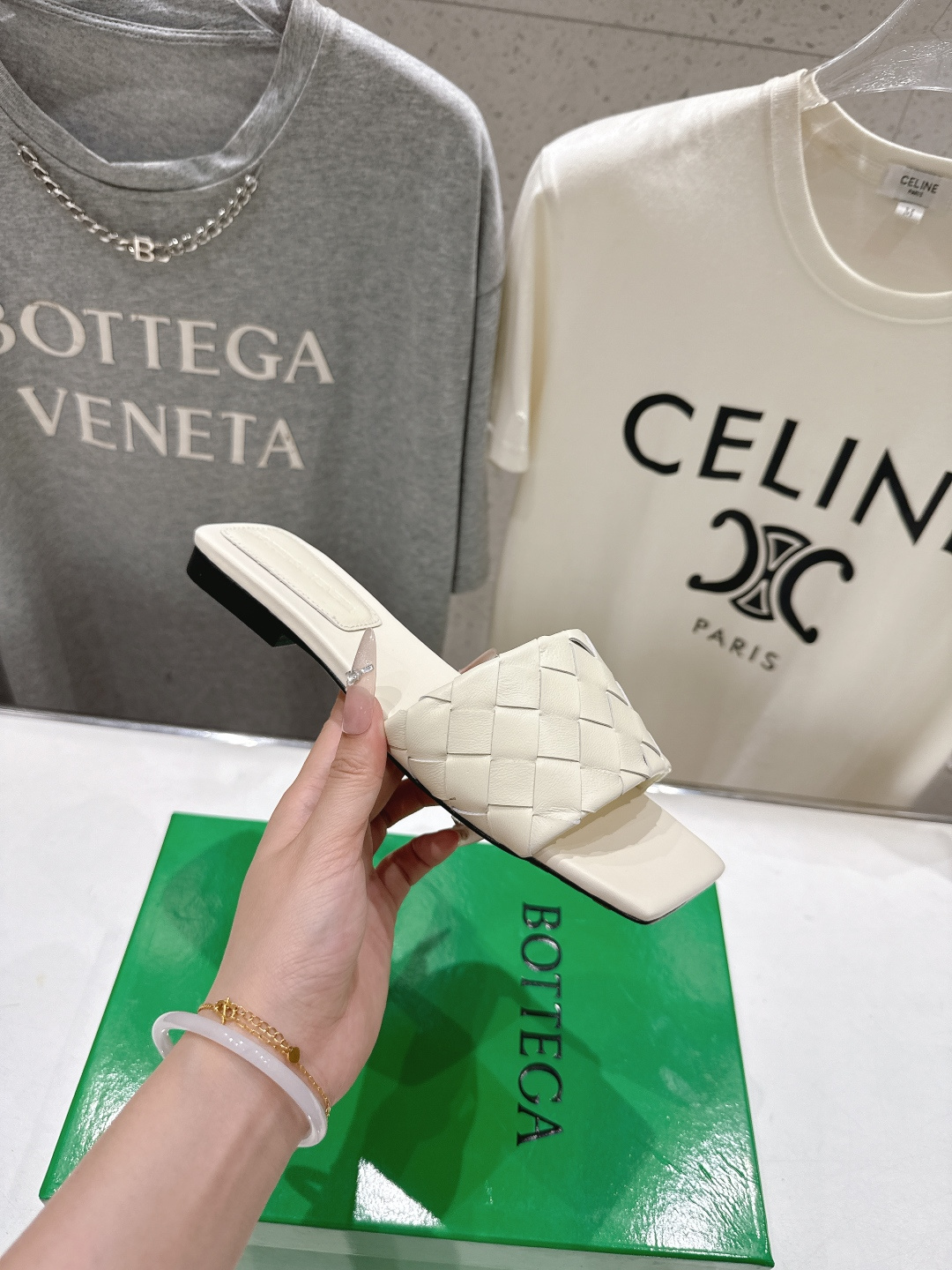 高版本出厂 Bottega Veneta/BV F065 2026ss夏季新款Parco Mule女士平