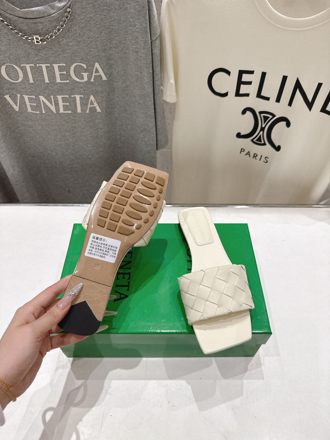 高版本出厂 Bottega Veneta/BV F065 2026ss夏季新款Parco Mule女士平