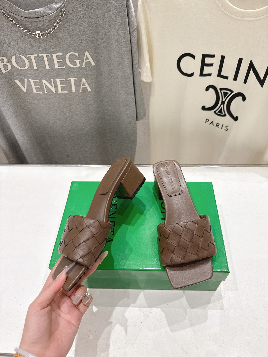 高版本出厂 高跟 Bottega Veneta/BV F065 2026ss夏季新款Parco Mule