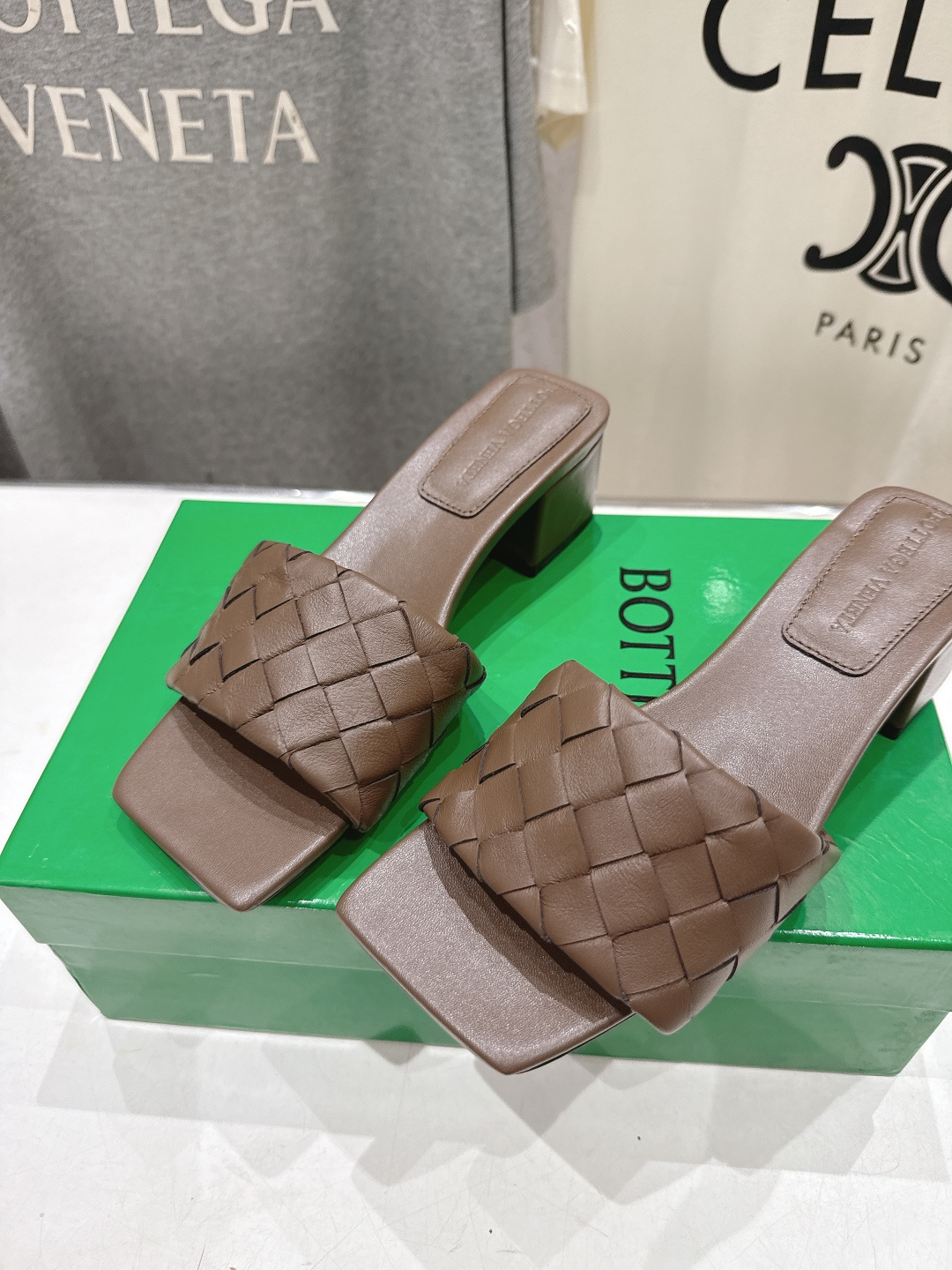 高版本出厂 高跟 Bottega Veneta/BV F065 2026ss夏季新款Parco Mule