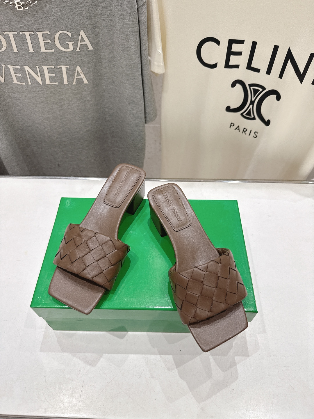 高版本出厂 高跟 Bottega Veneta/BV F065 2026ss夏季新款Parco Mule