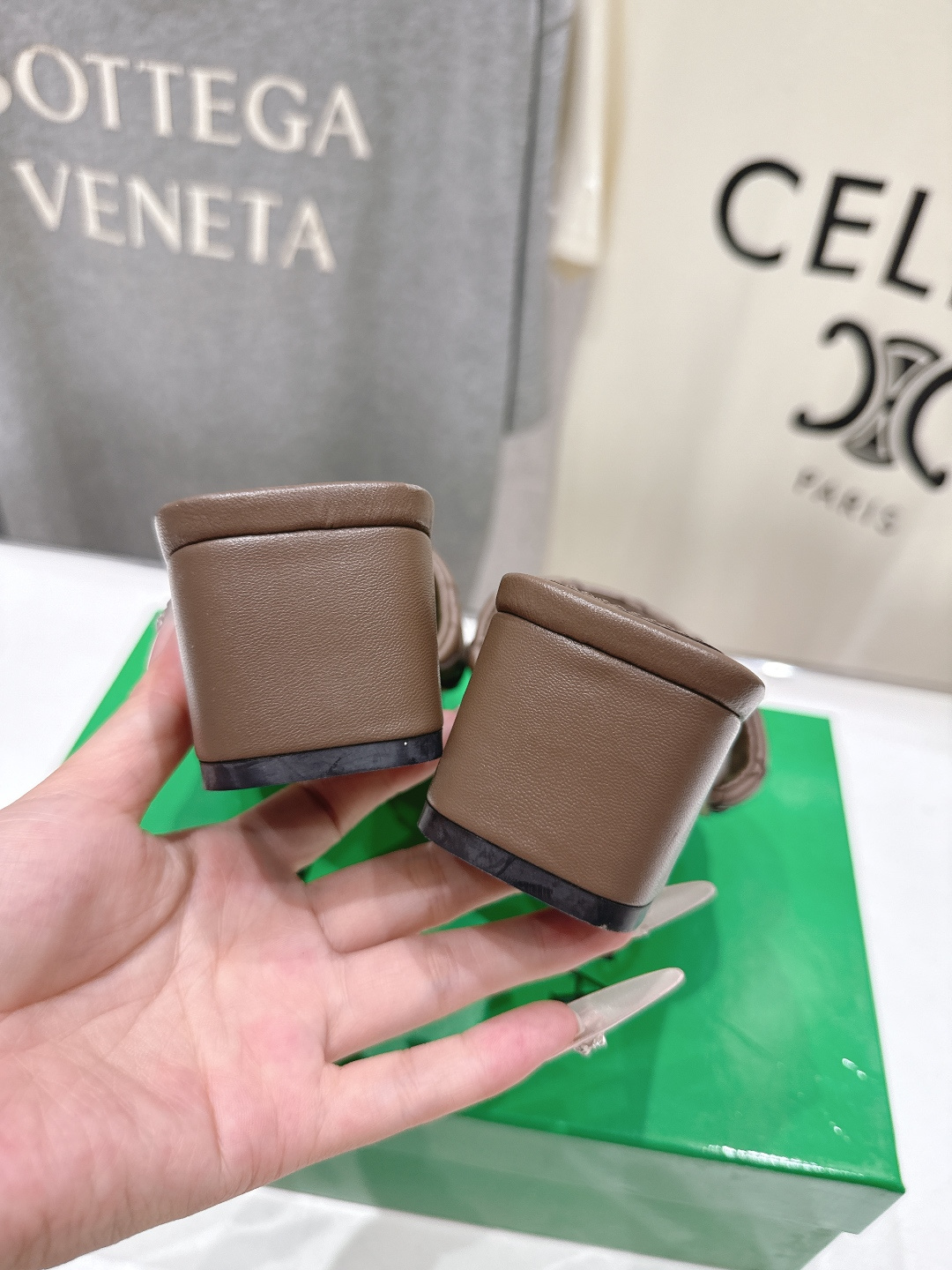 高版本出厂 高跟 Bottega Veneta/BV F065 2026ss夏季新款Parco Mule