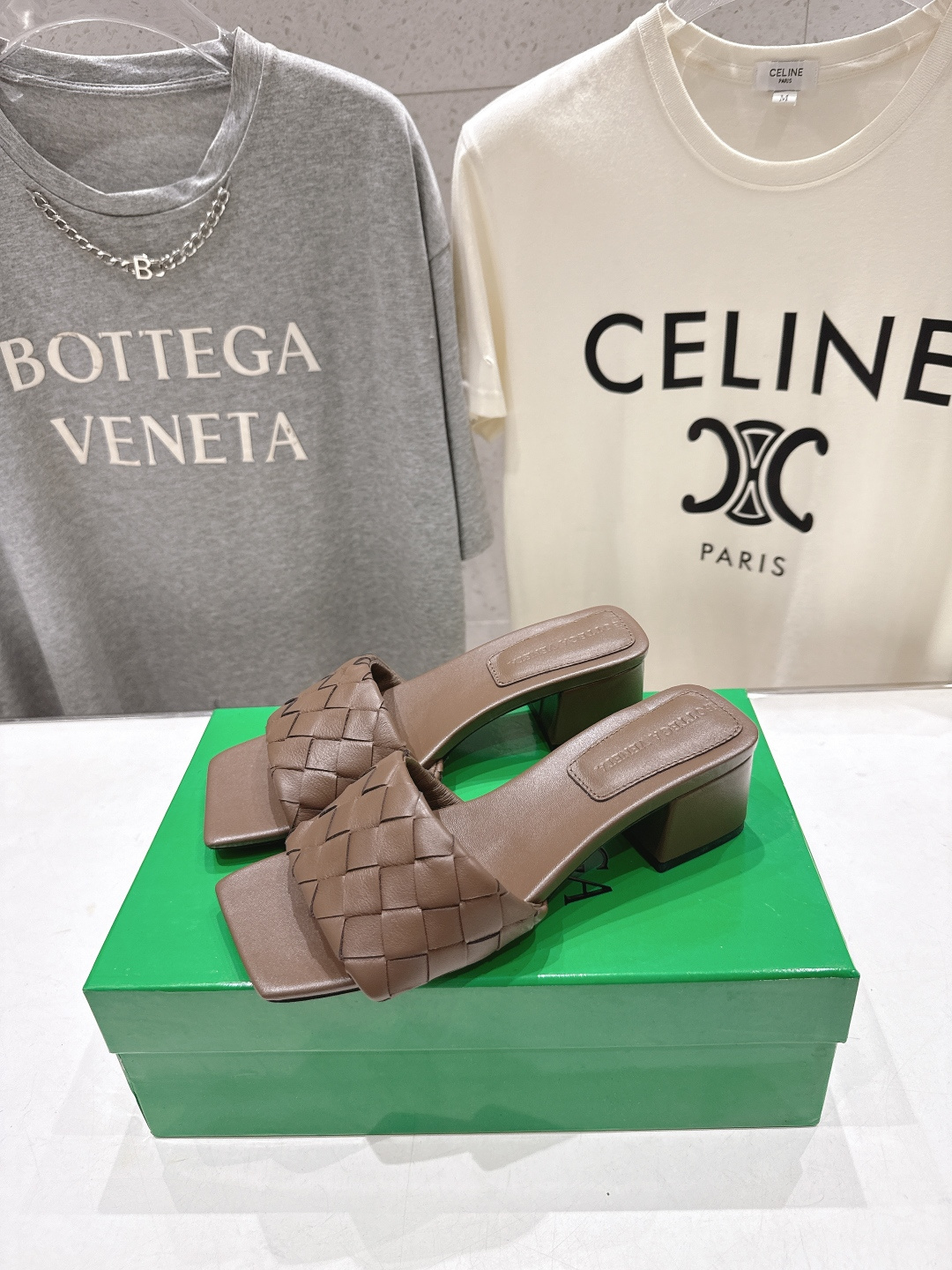 高版本出厂 高跟 Bottega Veneta/BV F065 2026ss夏季新款Parco Mule
