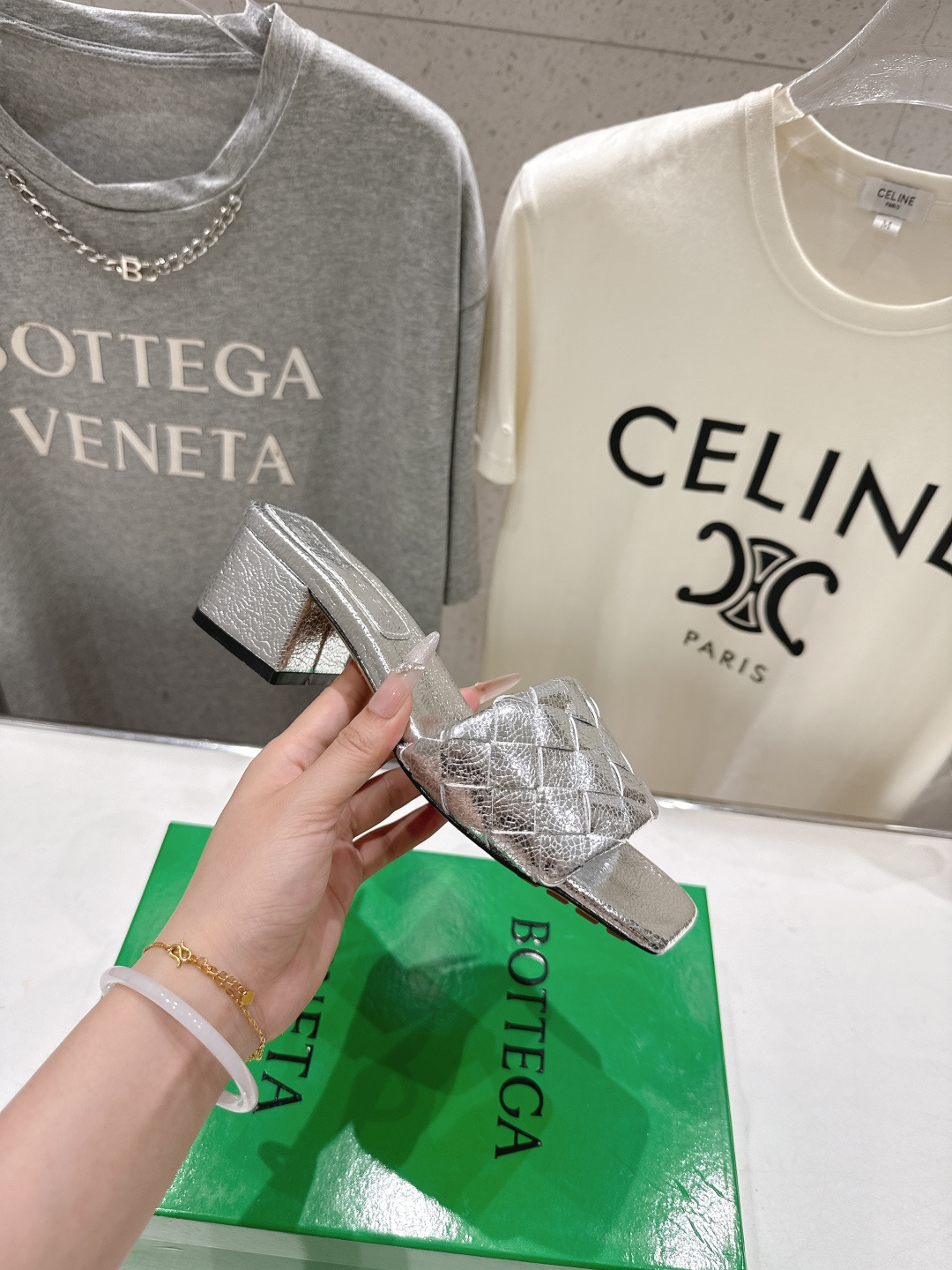 高版本出厂 高跟 Bottega Veneta/BV F065 2026ss夏季新款Parco Mule