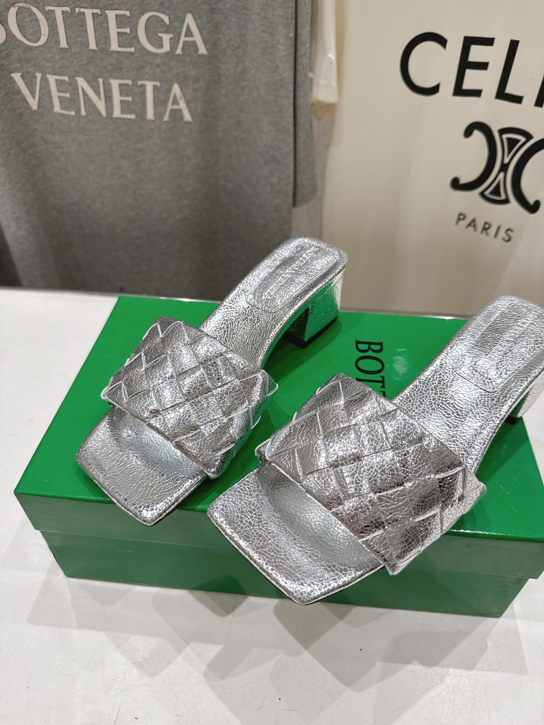 高版本出厂 高跟 Bottega Veneta/BV F065 2026ss夏季新款Parco Mule