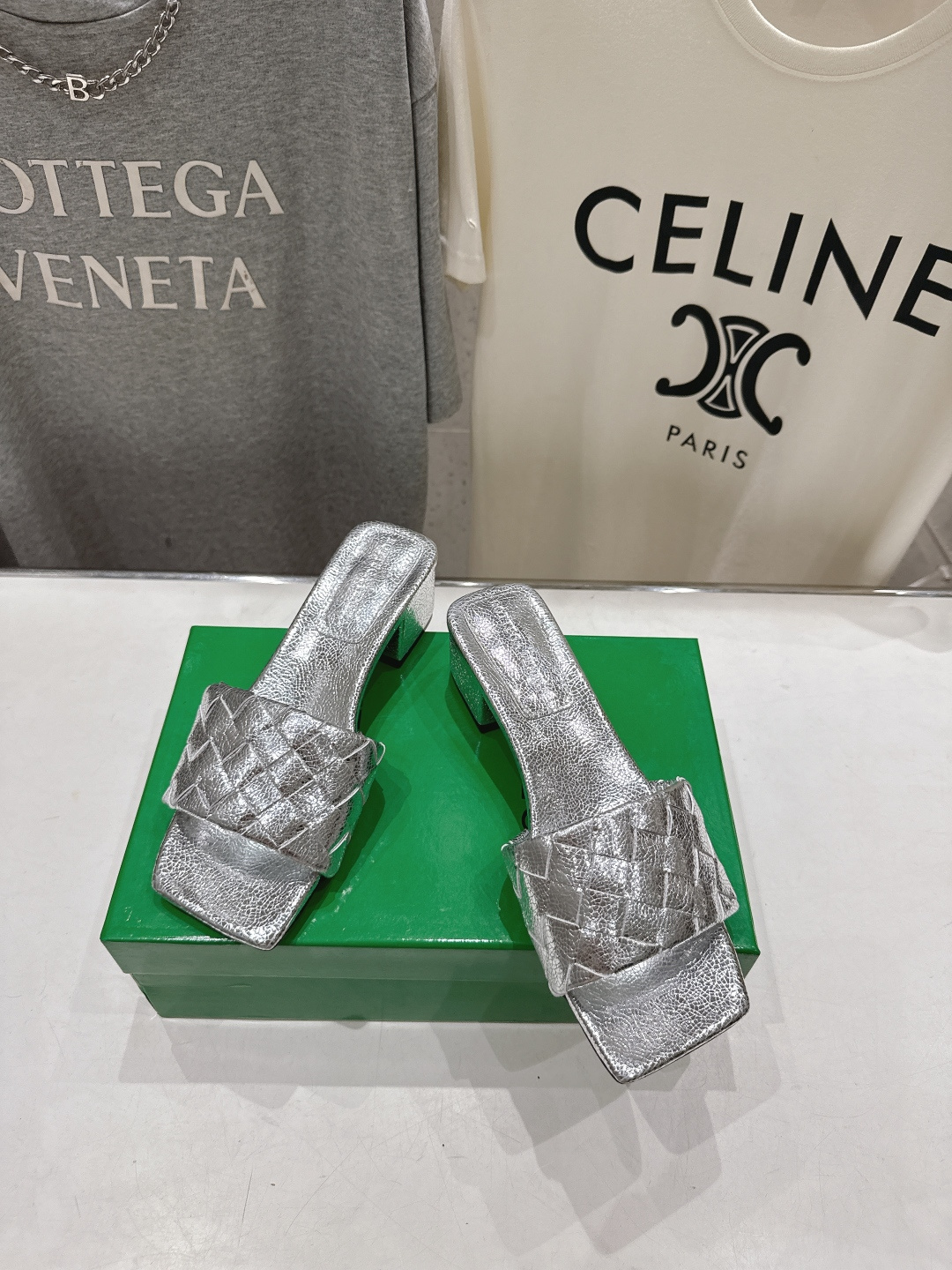 高版本出厂 高跟 Bottega Veneta/BV F065 2026ss夏季新款Parco Mule