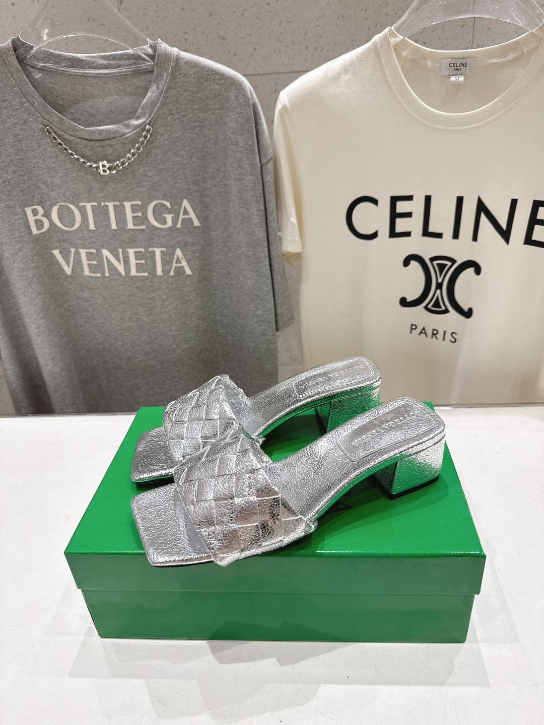 高版本出厂 高跟 Bottega Veneta/BV F065 2026ss夏季新款Parco Mule