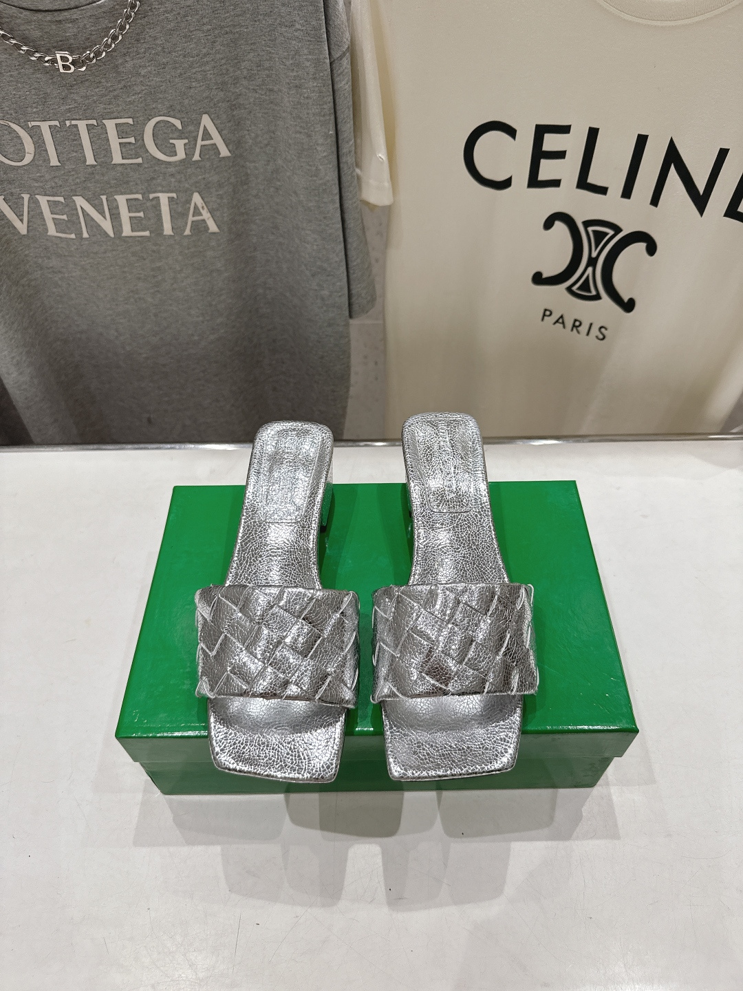 高版本出厂 高跟 Bottega Veneta/BV F065 2026ss夏季新款Parco Mule