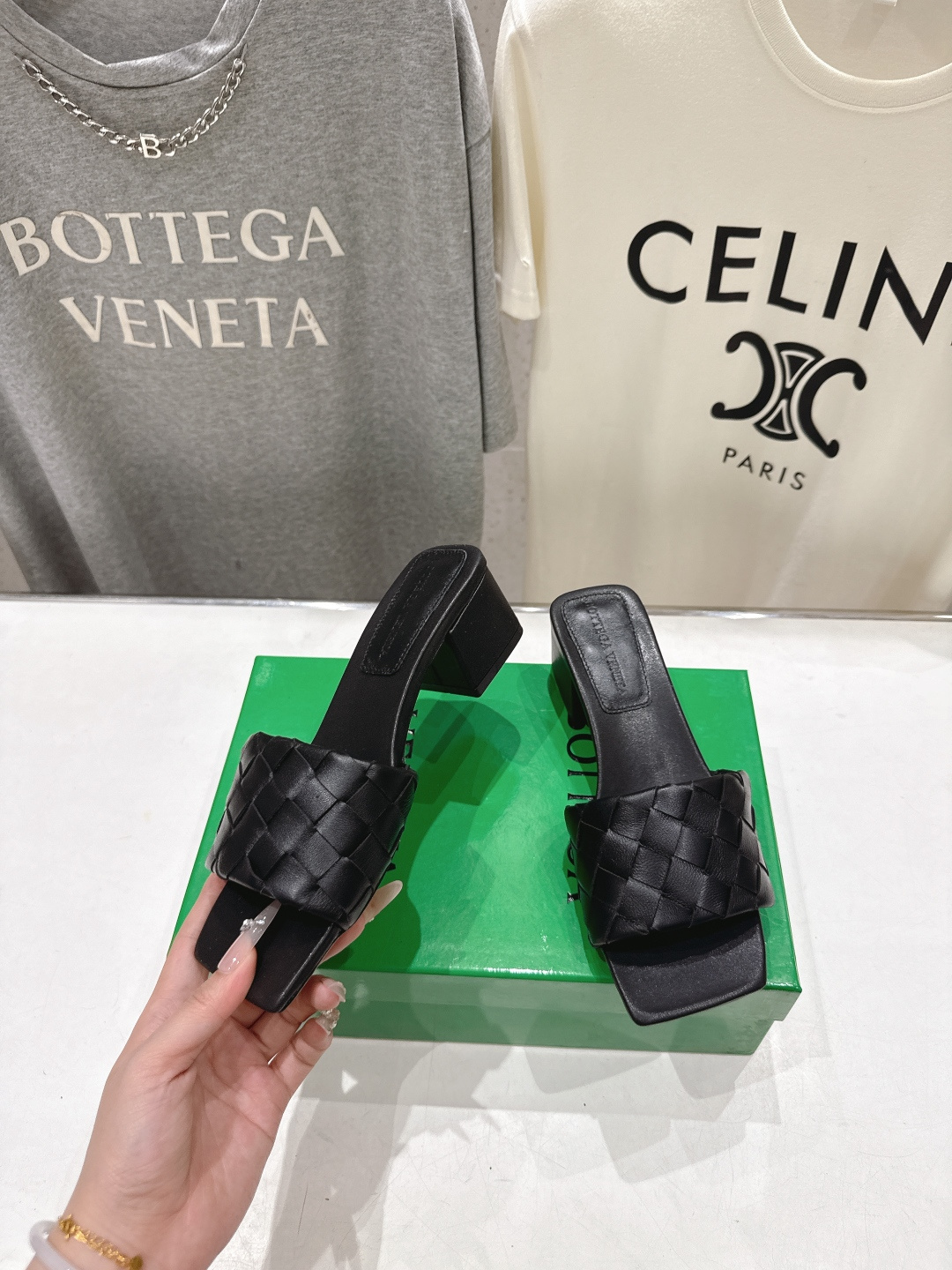 高版本出厂 高跟 Bottega Veneta/BV F065 2026ss夏季新款Parco Mule