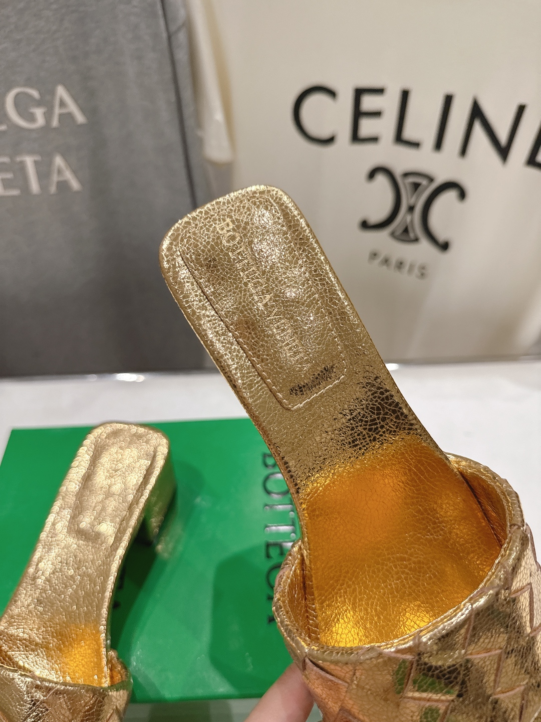 高版本出厂 高跟 Bottega Veneta/BV F065 2026ss夏季新款Parco Mule