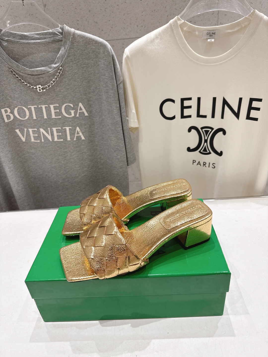 高版本出厂 高跟 Bottega Veneta/BV F065 2026ss夏季新款Parco Mule