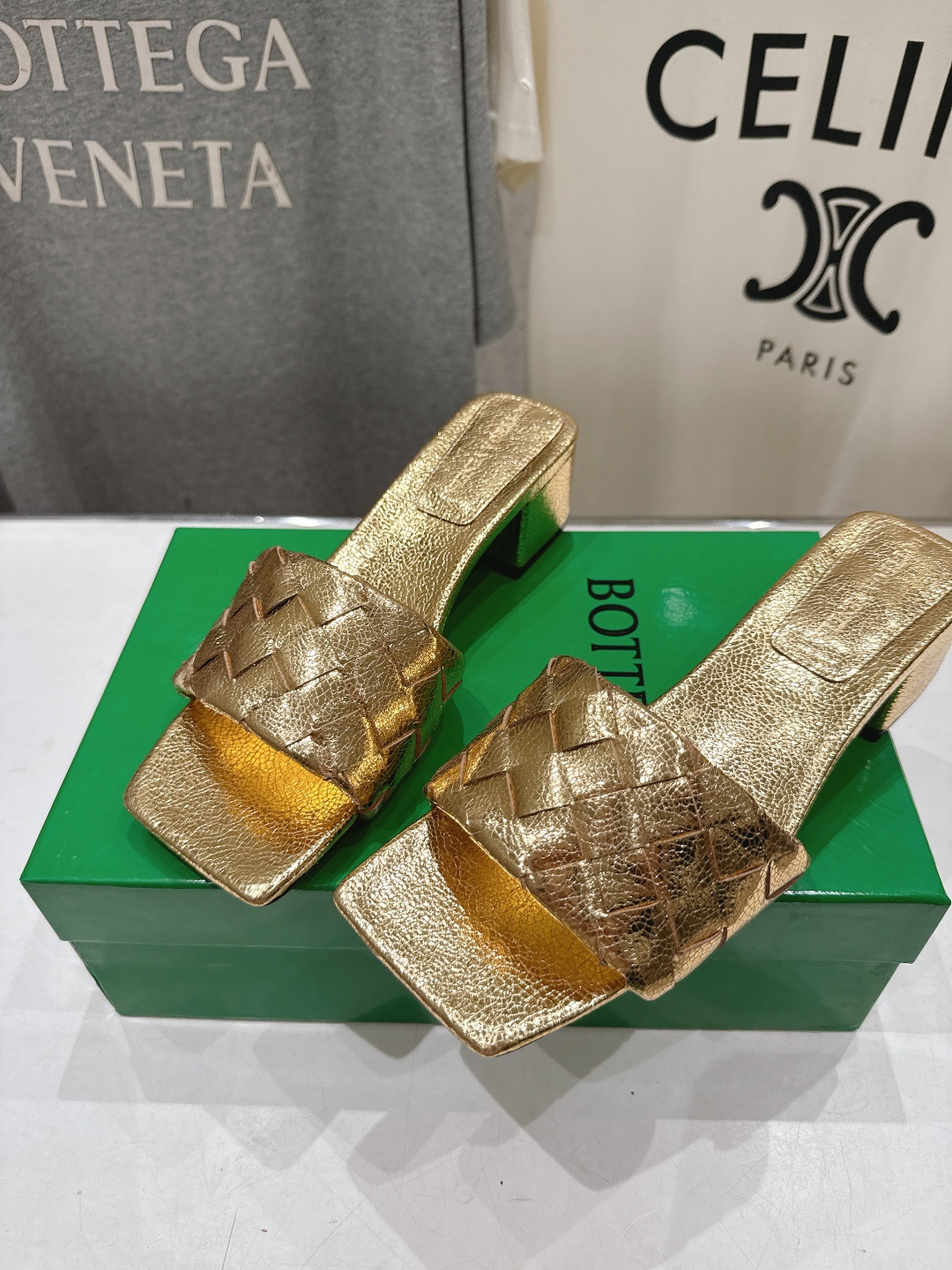 高版本出厂 高跟 Bottega Veneta/BV F065 2026ss夏季新款Parco Mule