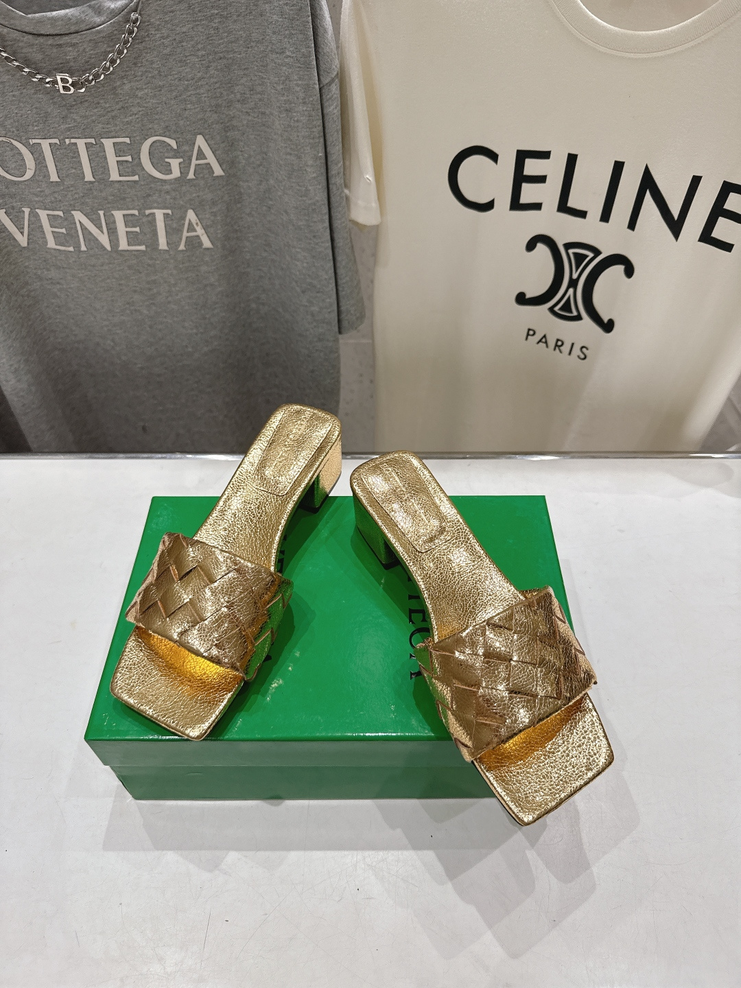 高版本出厂 高跟 Bottega Veneta/BV F065 2026ss夏季新款Parco Mule