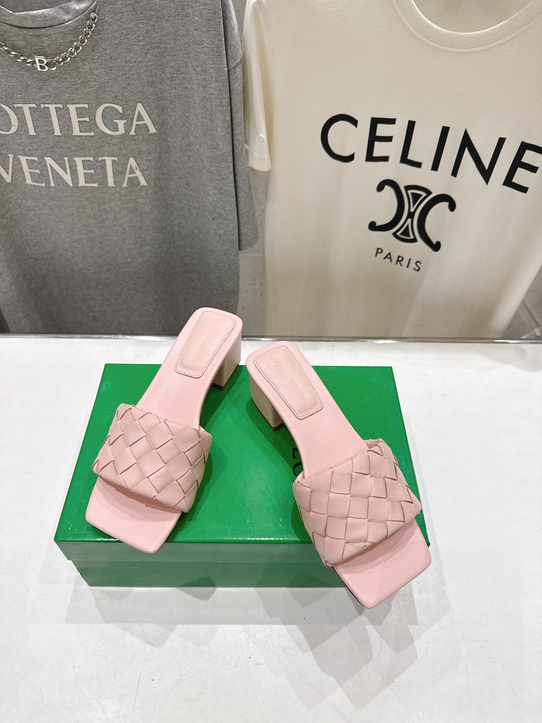 高版本出厂 高跟 Bottega Veneta/BV F065 2026ss夏季新款Parco Mule