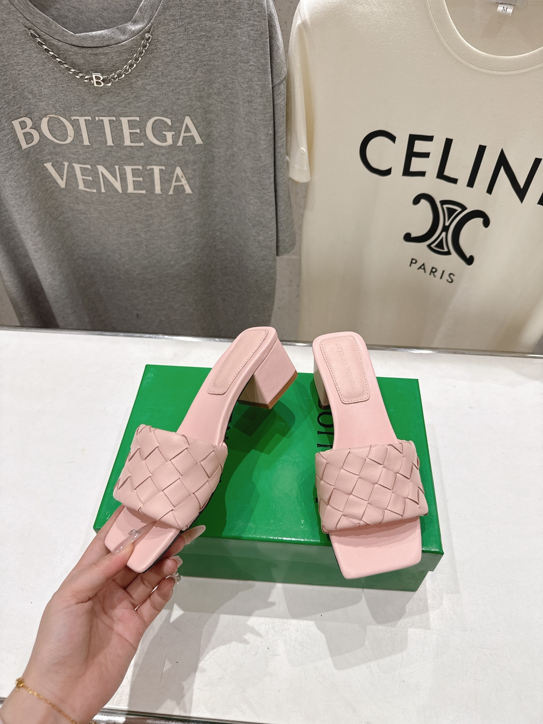 高版本出厂 高跟 Bottega Veneta/BV F065 2026ss夏季新款Parco Mule