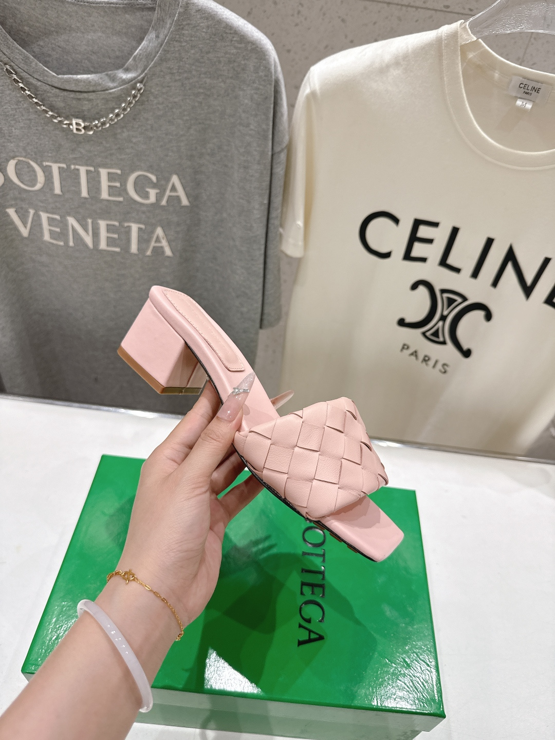 高版本出厂 高跟 Bottega Veneta/BV F065 2026ss夏季新款Parco Mule