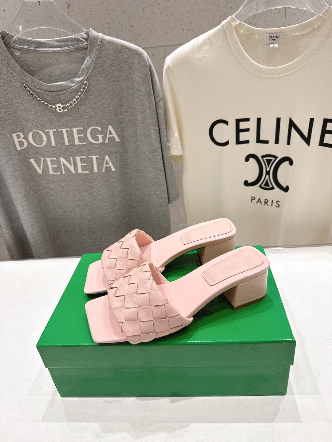 高版本出厂 高跟 Bottega Veneta/BV F065 2026ss夏季新款Parco Mule