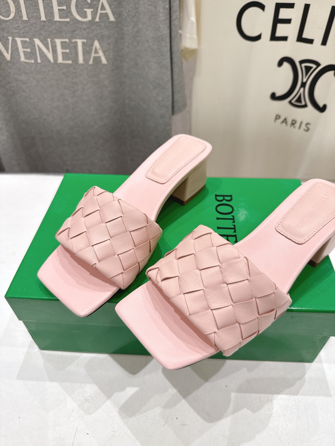 高版本出厂 高跟 Bottega Veneta/BV F065 2026ss夏季新款Parco Mule