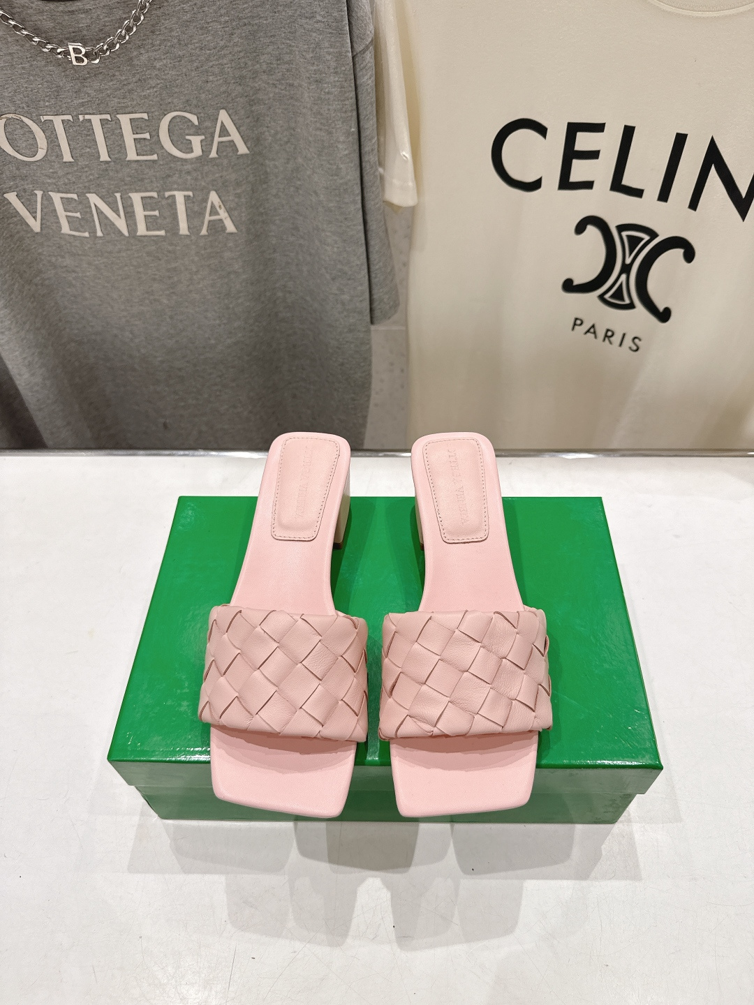 高版本出厂 高跟 Bottega Veneta/BV F065 2026ss夏季新款Parco Mule