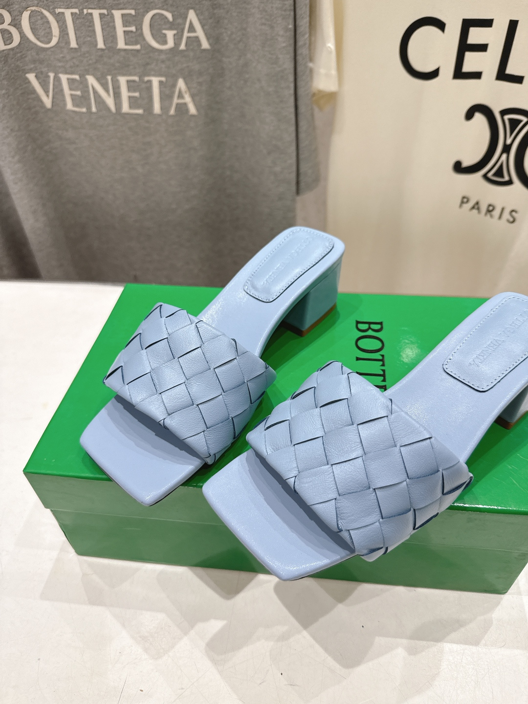 高版本出厂 高跟 Bottega Veneta/BV F065 2026ss夏季新款Parco Mule