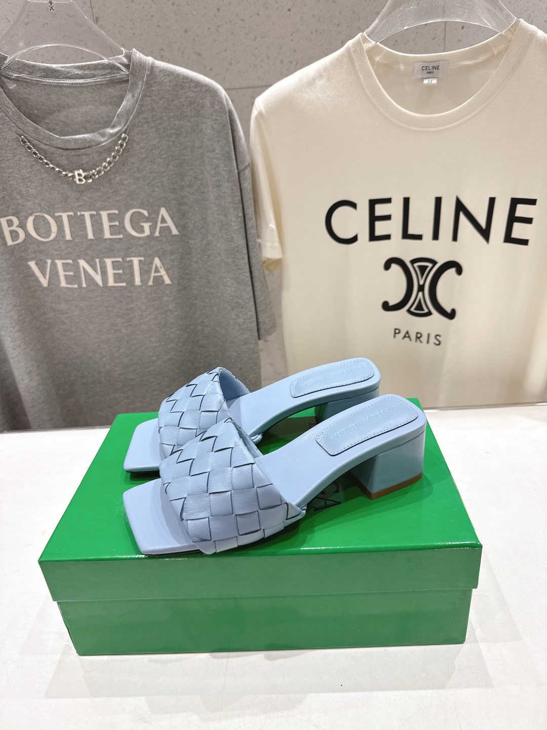 高版本出厂 高跟 Bottega Veneta/BV F065 2026ss夏季新款Parco Mule