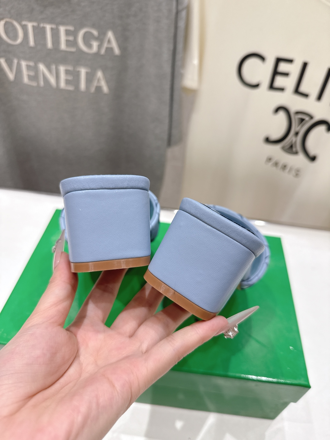 高版本出厂 高跟 Bottega Veneta/BV F065 2026ss夏季新款Parco Mule