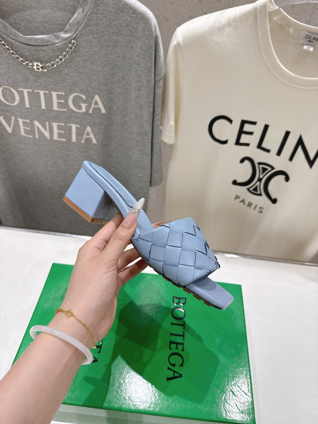 高版本出厂 高跟 Bottega Veneta/BV F065 2026ss夏季新款Parco Mule